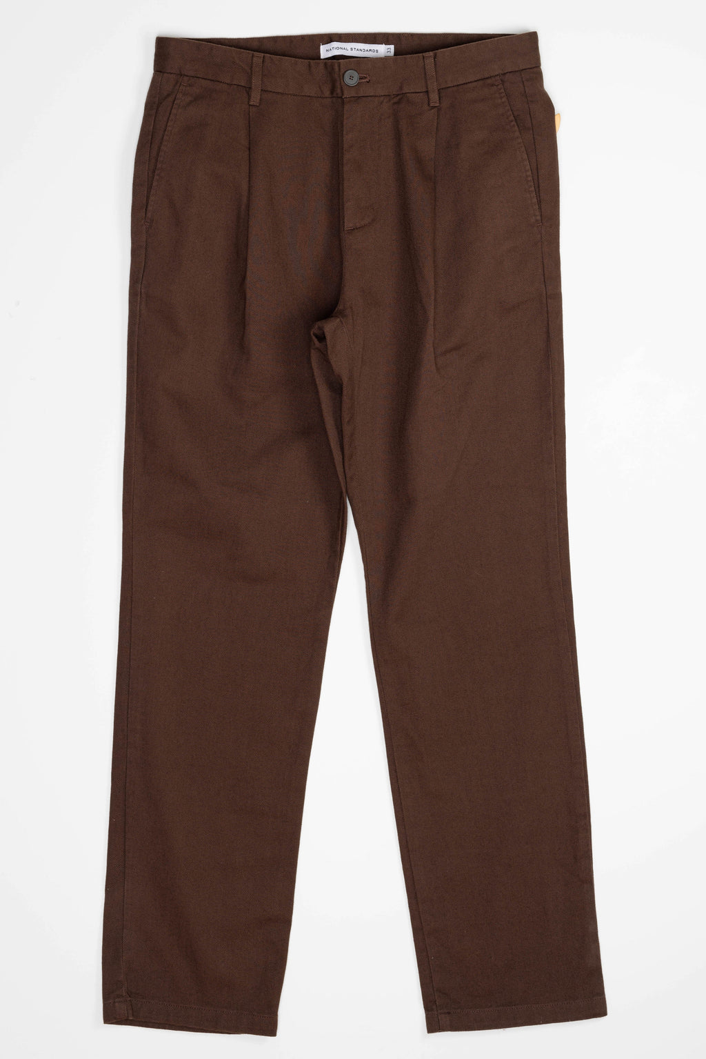 Pleated Chino Classic Tumbler Drill in Brown 06