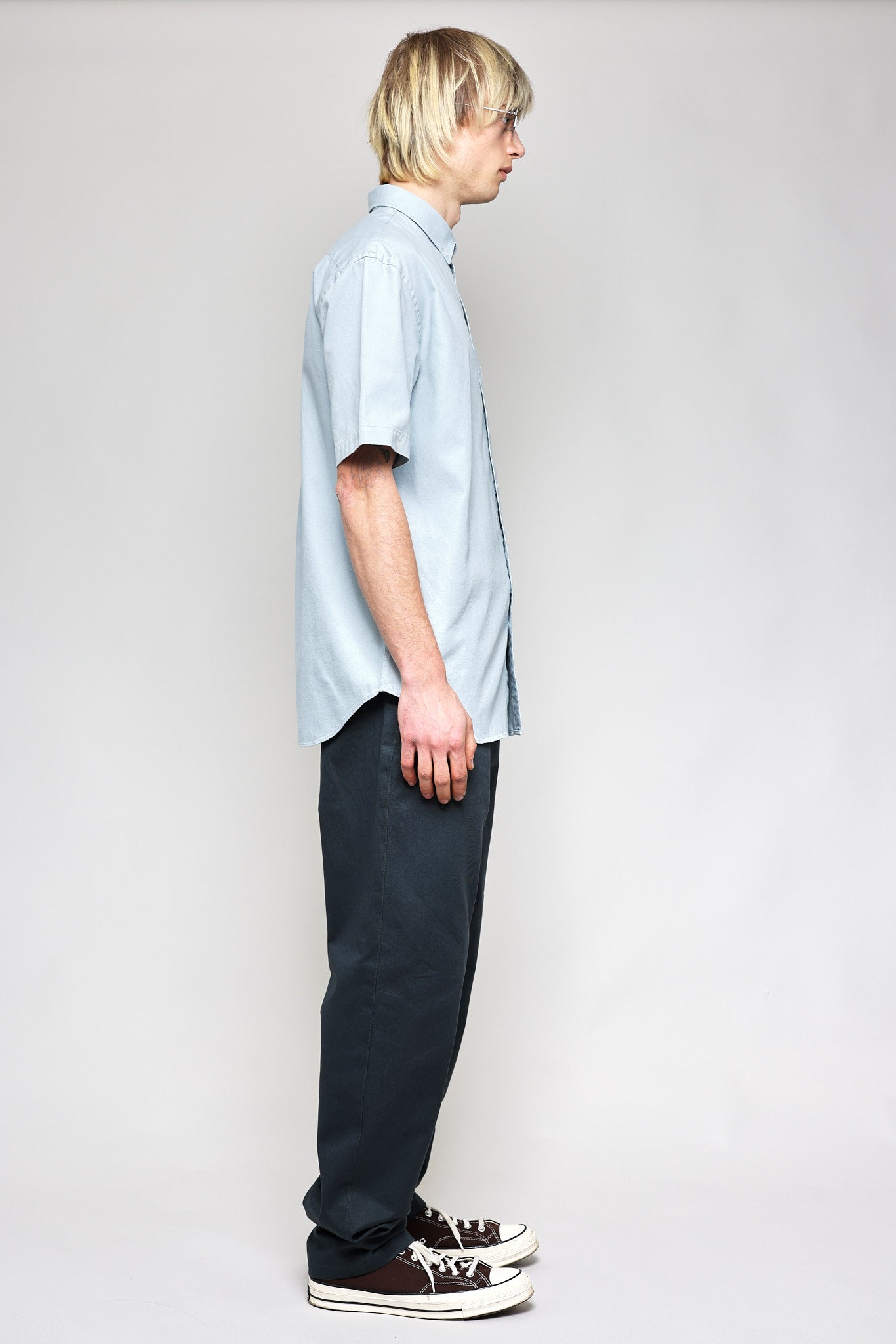 Japanese Washed Oxford in Light Blue 05