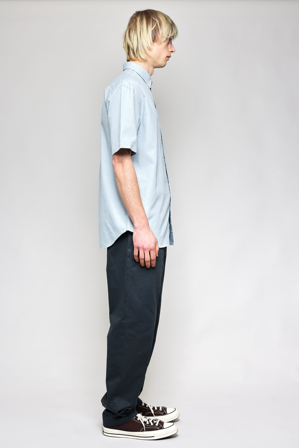 Japanese Washed Oxford in Light Blue 05