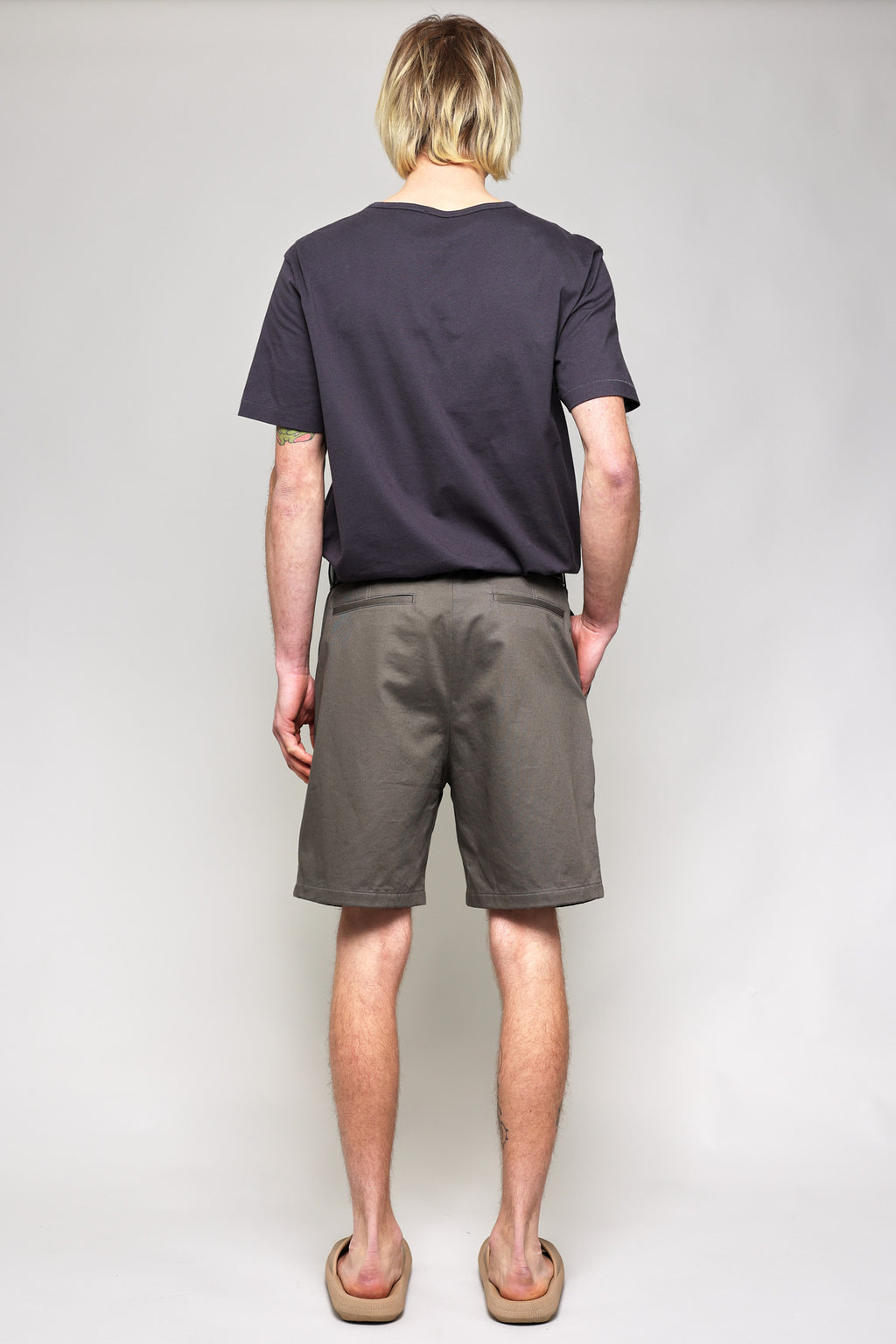 Japanese Chino Shorts 20s Chino Cloth in Grey 03