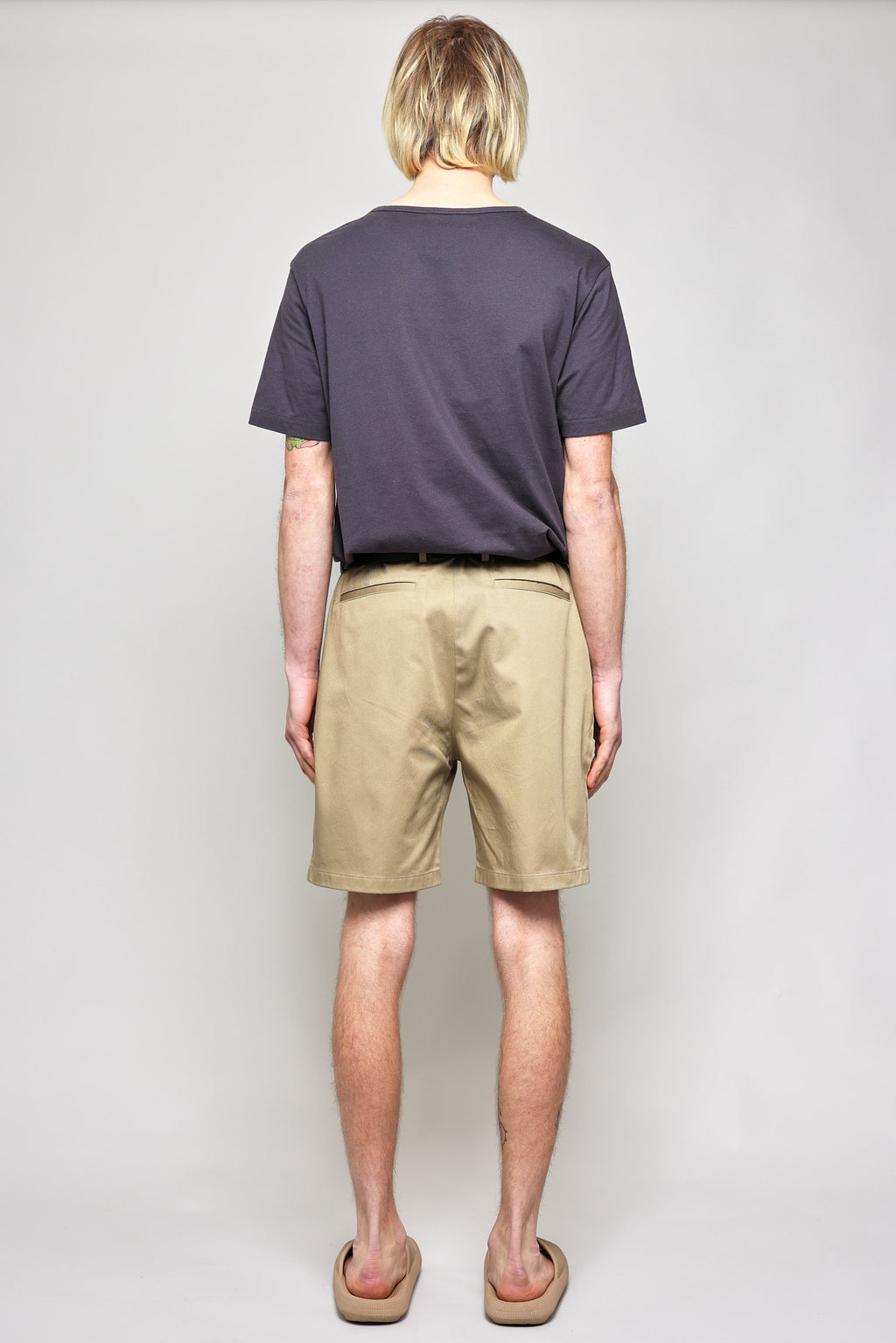 Japanese Chino Shorts High Density Twill in Khaki 04