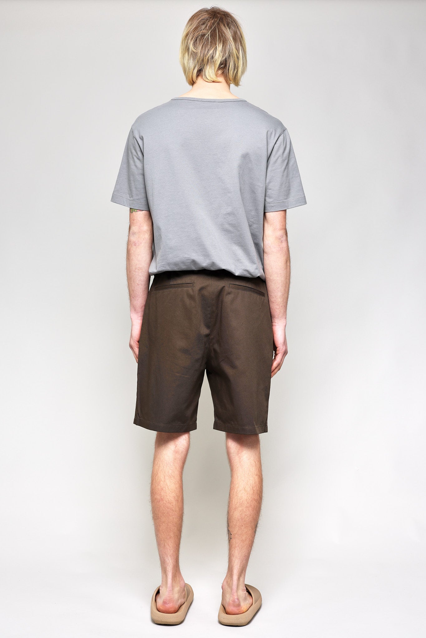 Japanese Chino Shorts High Density Twill in Charcoal 04