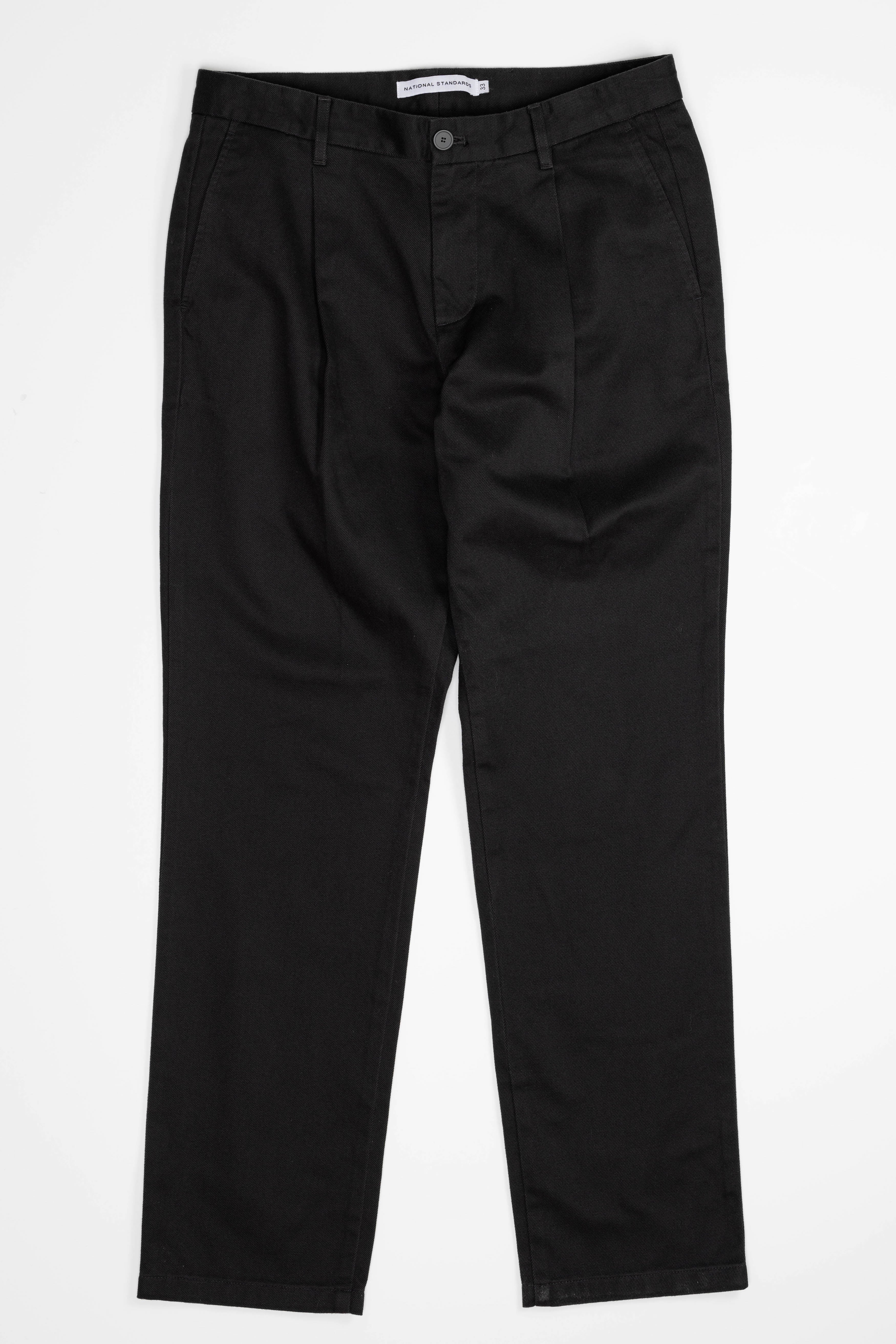 NS1201-1 Pleated Chino Texture Cloth in Black