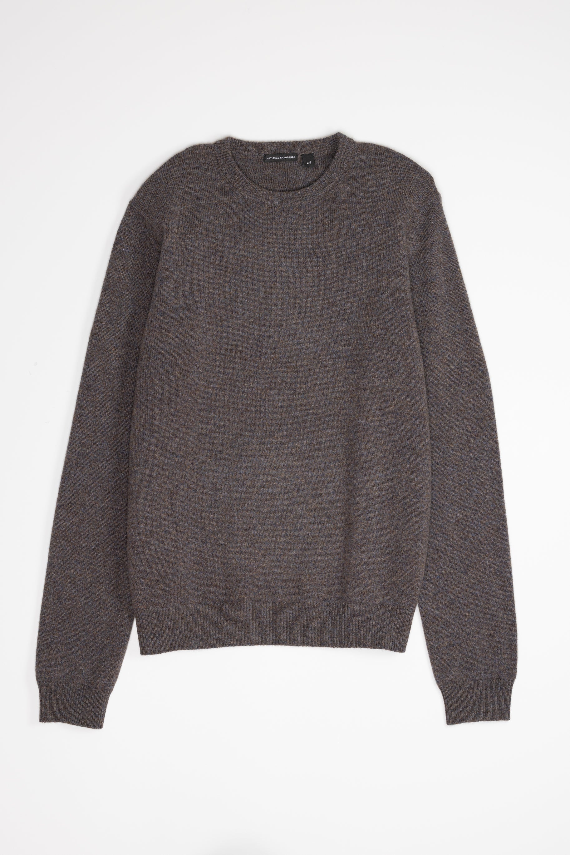 NS3018-20 New Wool Crew Neck in Melange Fossil 1