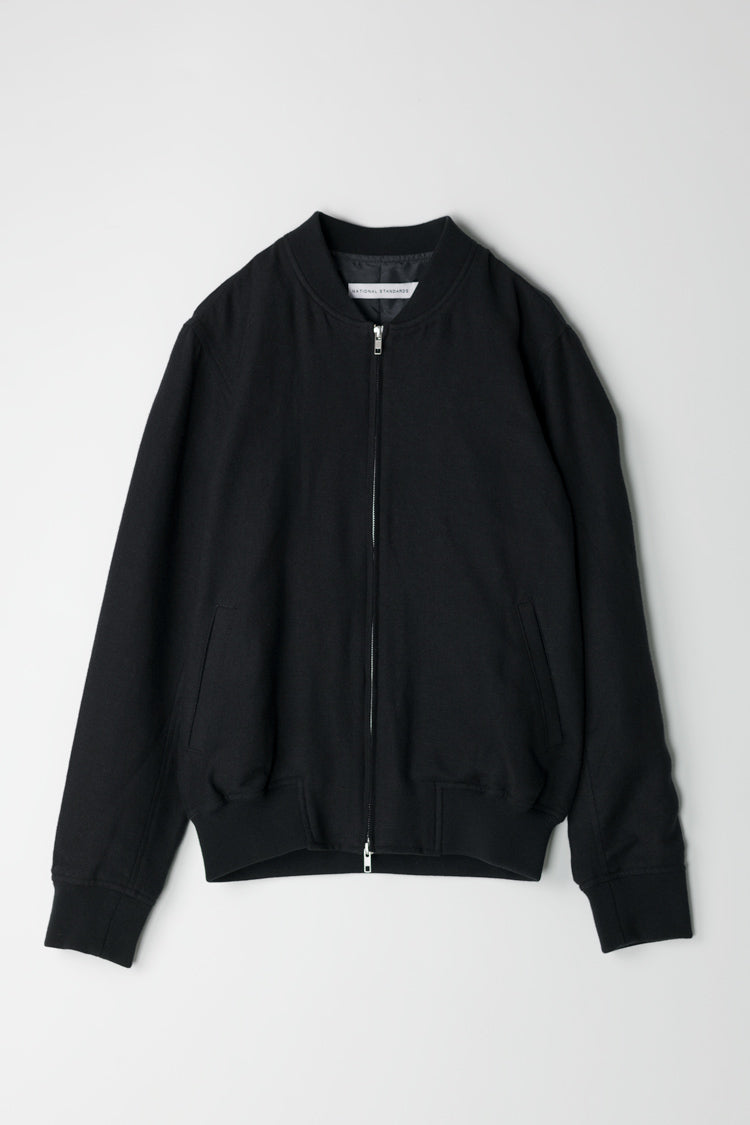 Ready-to-wear Wool Mix flight Jacket in Black 004