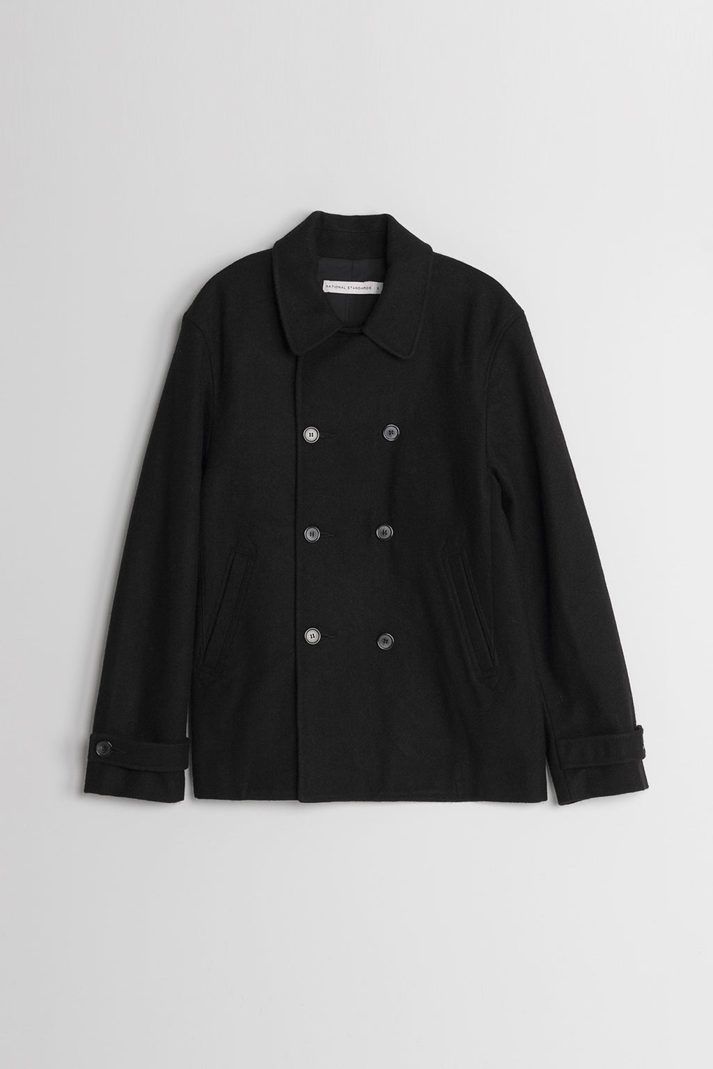 Japanese Loden Pea Coat in Black