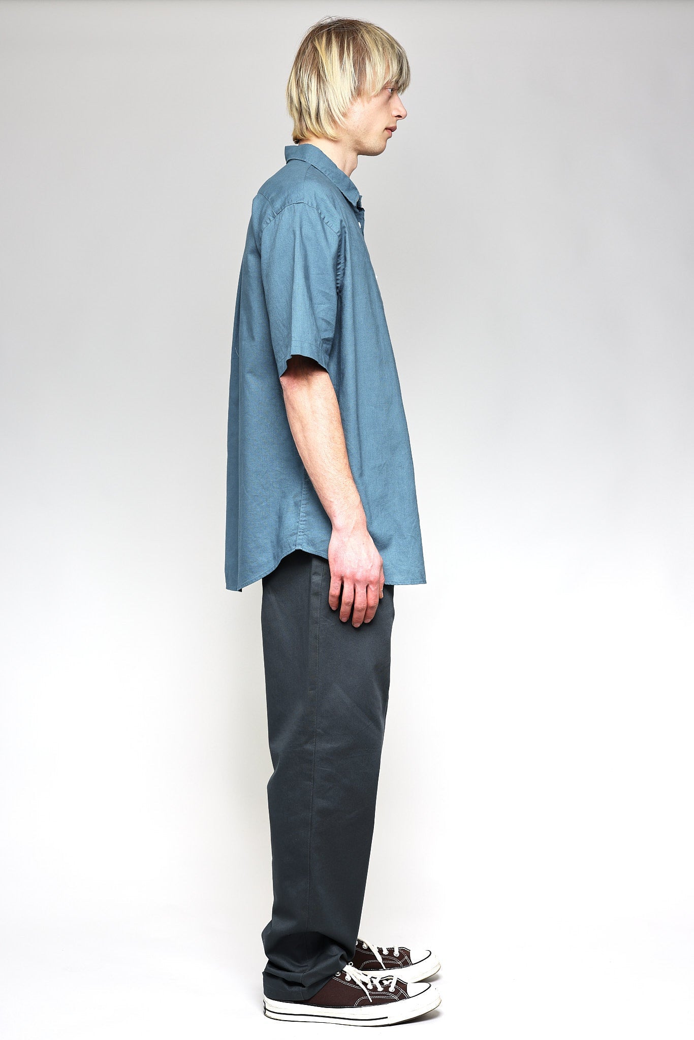 Japanese Washed Sheeting in Blue 04