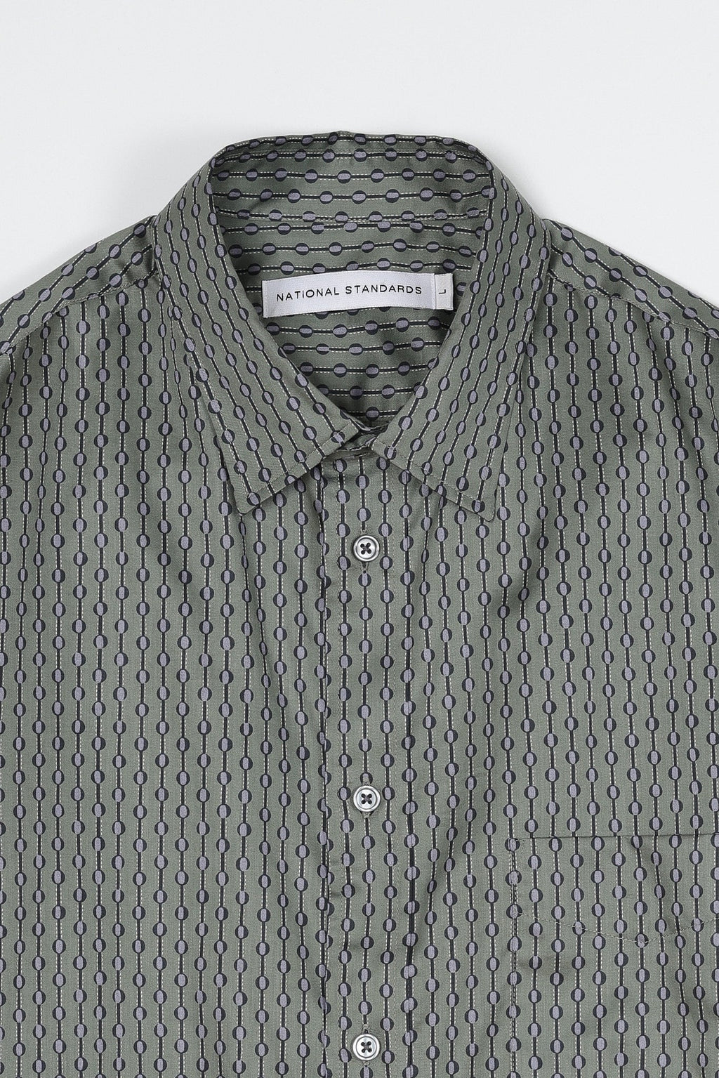 Japanese Dotted Stripe Print in Green 06