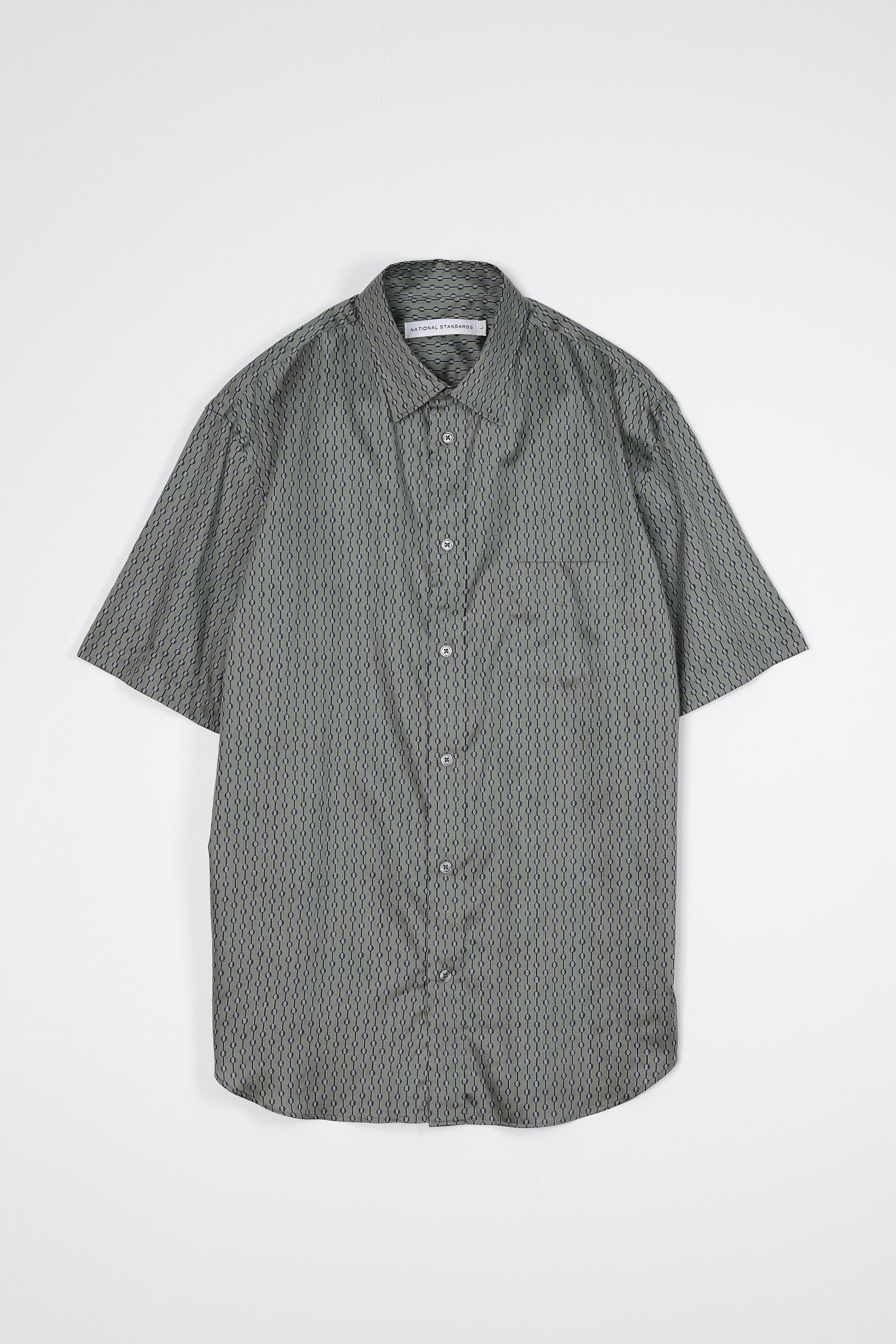 Japanese Dotted Stripe Print in Green 01