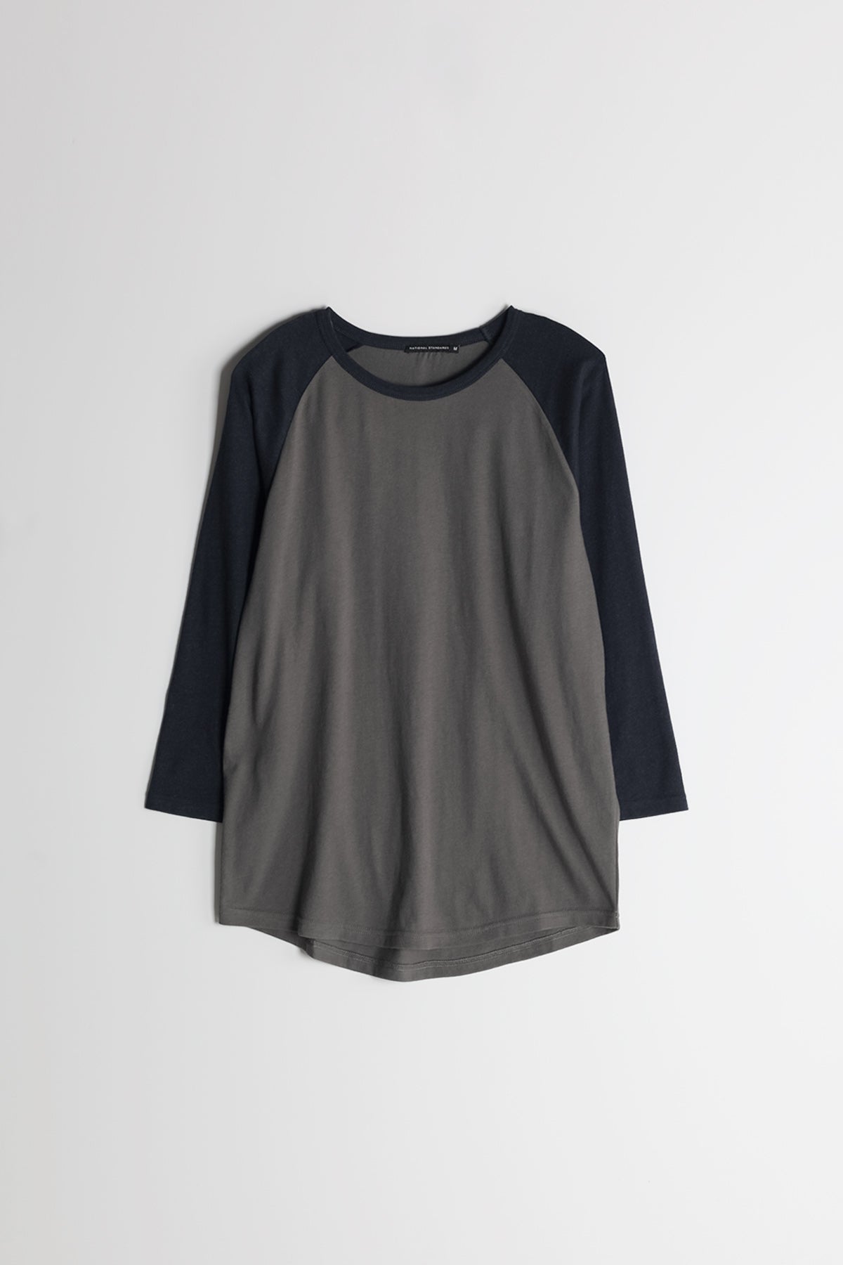 NS2136-4 Spun Jersey 3/4 Raglan in Grey and Blue