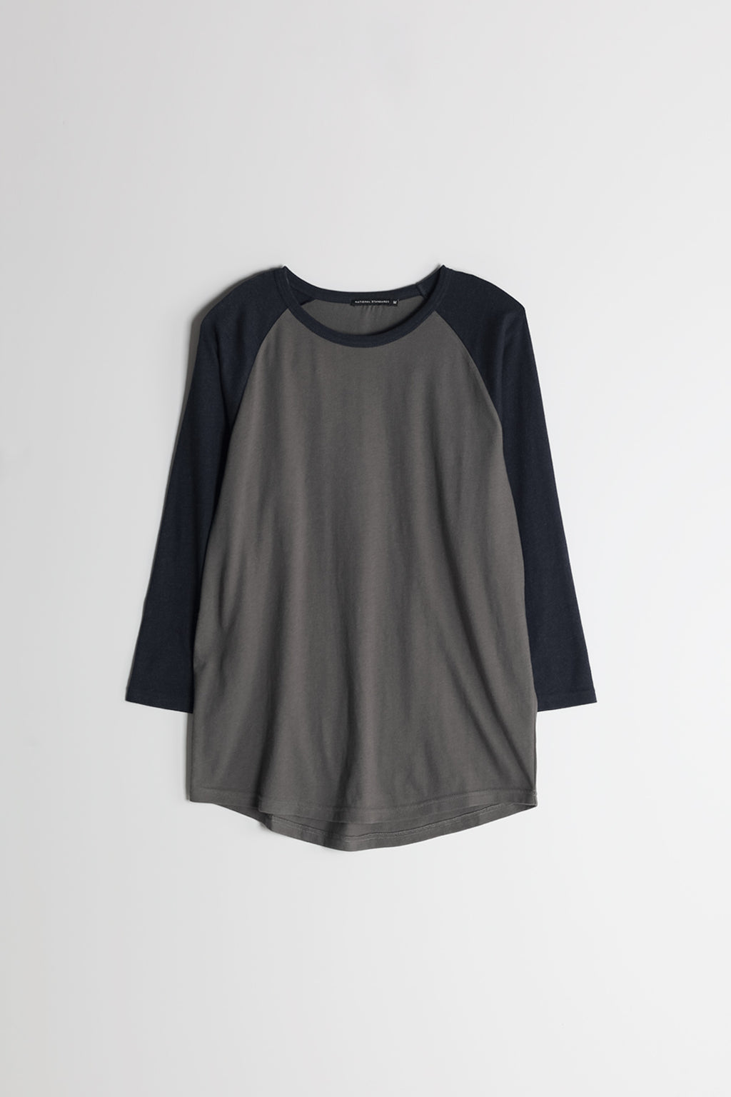 NS2136-4 Spun Jersey 3/4 Raglan in Grey and Blue