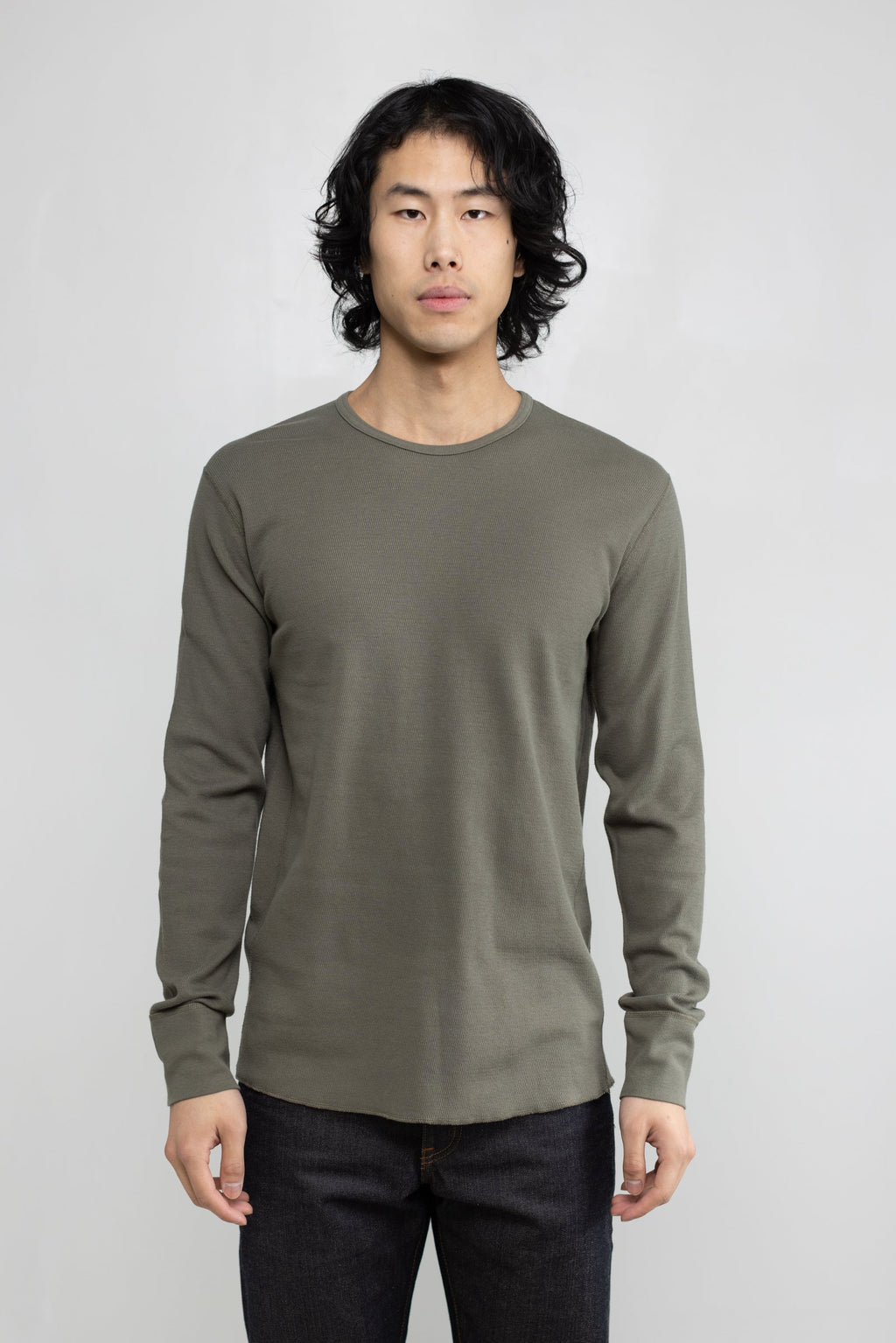 Mesh Thermal L/S Crew in Army Green 01