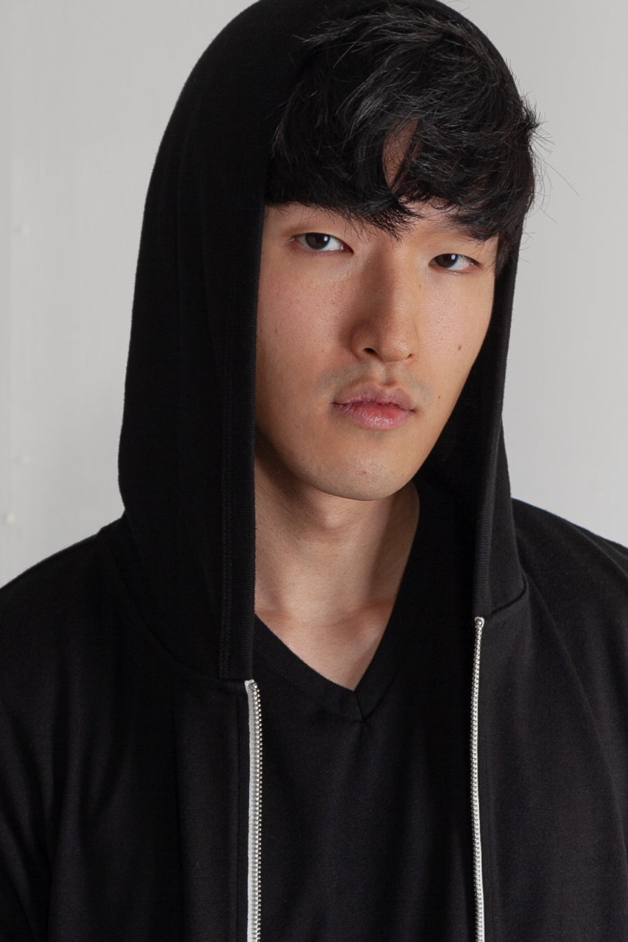 Tri-blend Zip Hoodie in Black 02