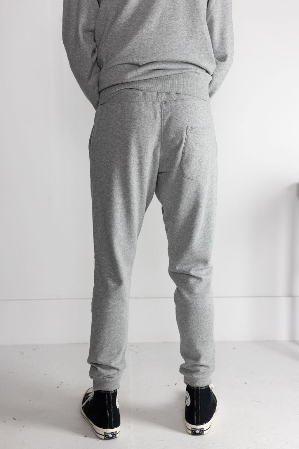 NS2167-3 250g French Terry Sweatpants in Melange Grey 03