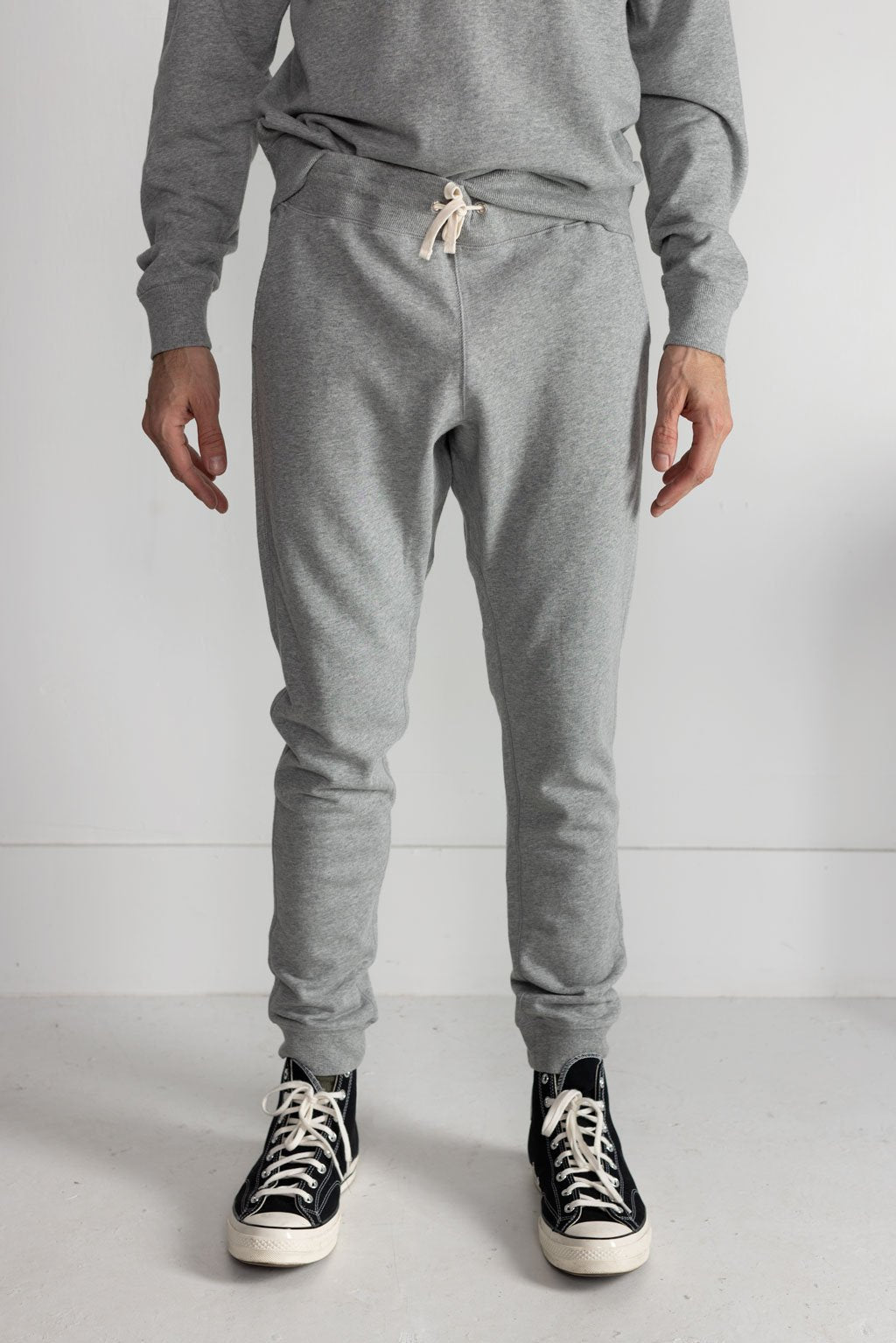 NS2167-3 250g French Terry Sweatpants in Melange Grey 02