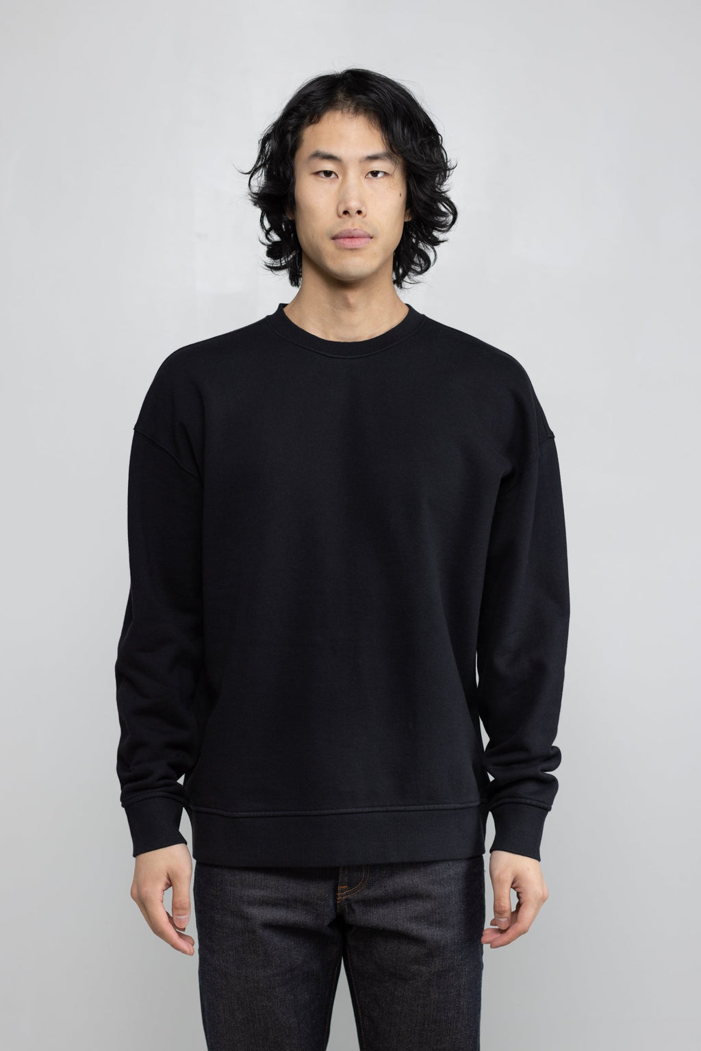 Cotton Fleece Sweatshirt in Black 02