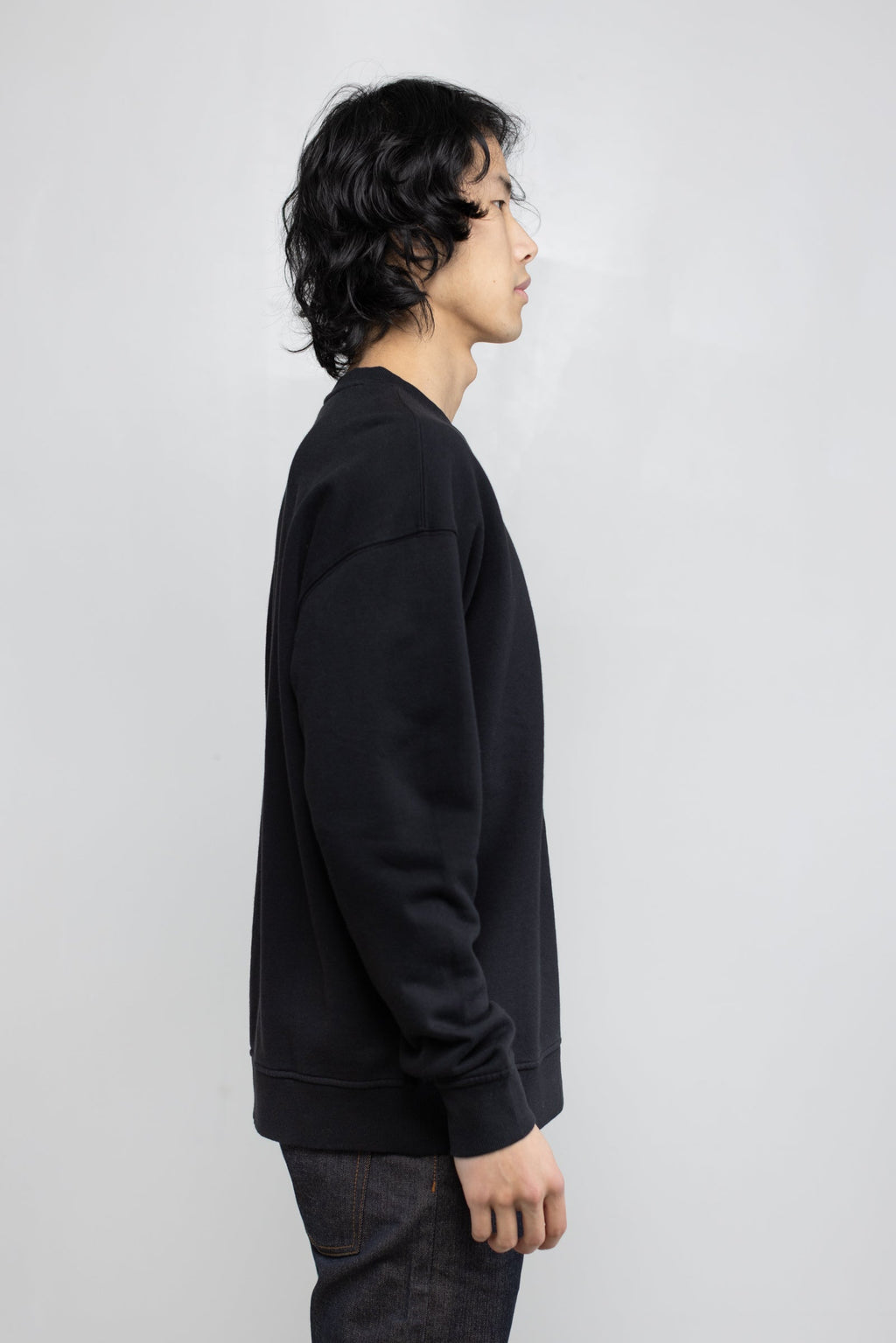 Cotton Fleece Sweatshirt in Black 01