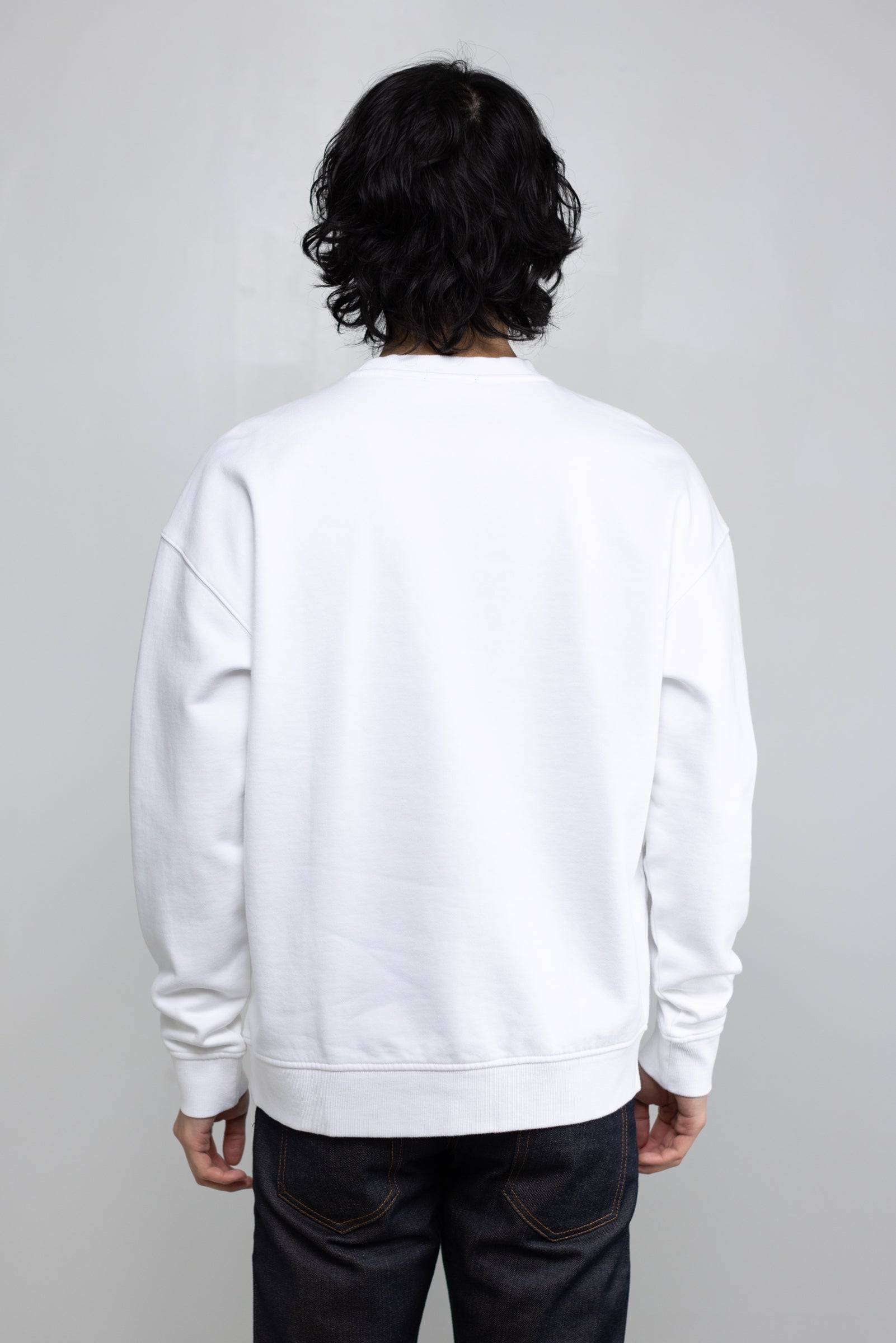 Cotton Fleece Sweatshirt in White 03