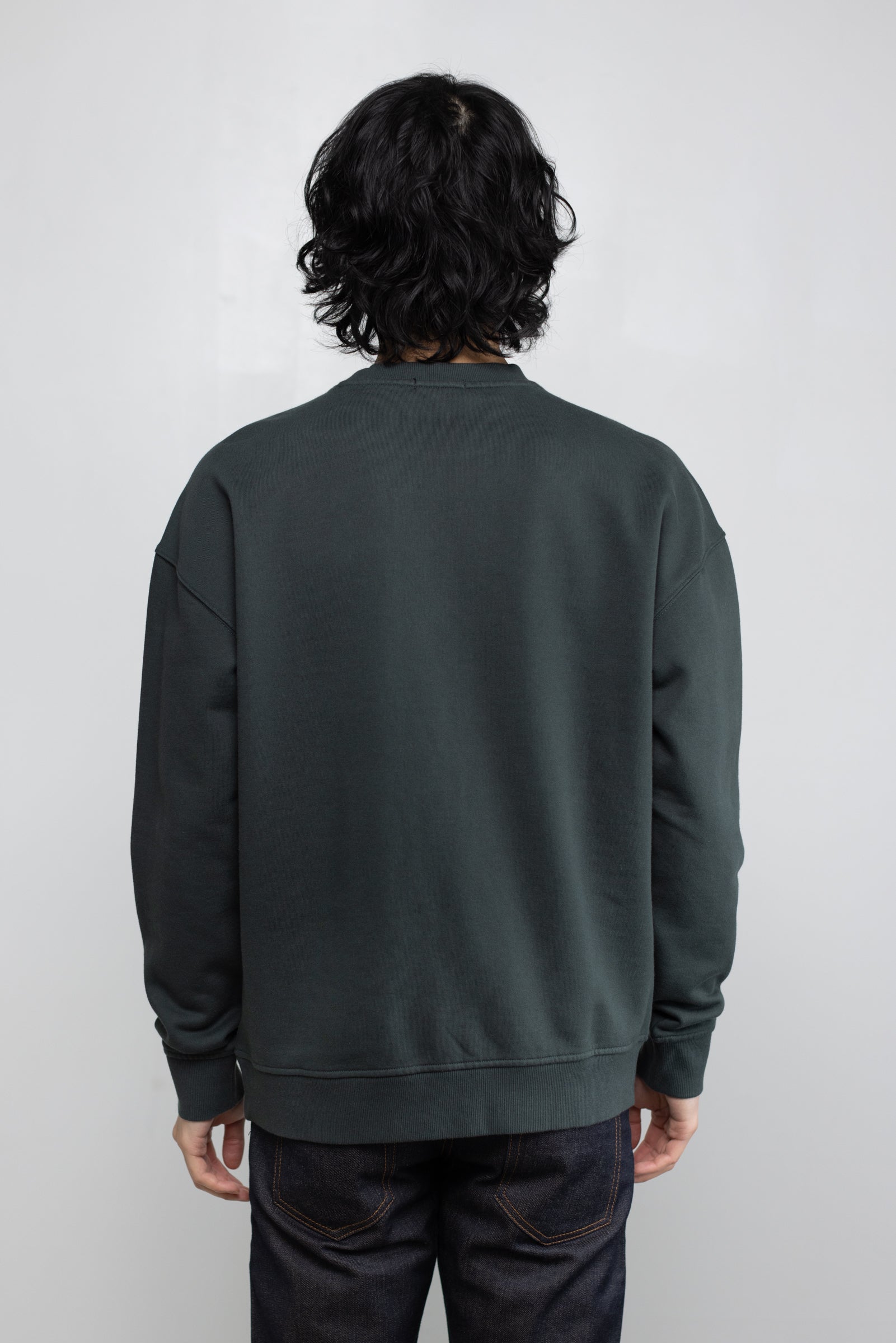Cotton Fleece Sweatshirt in Hunter Green 03