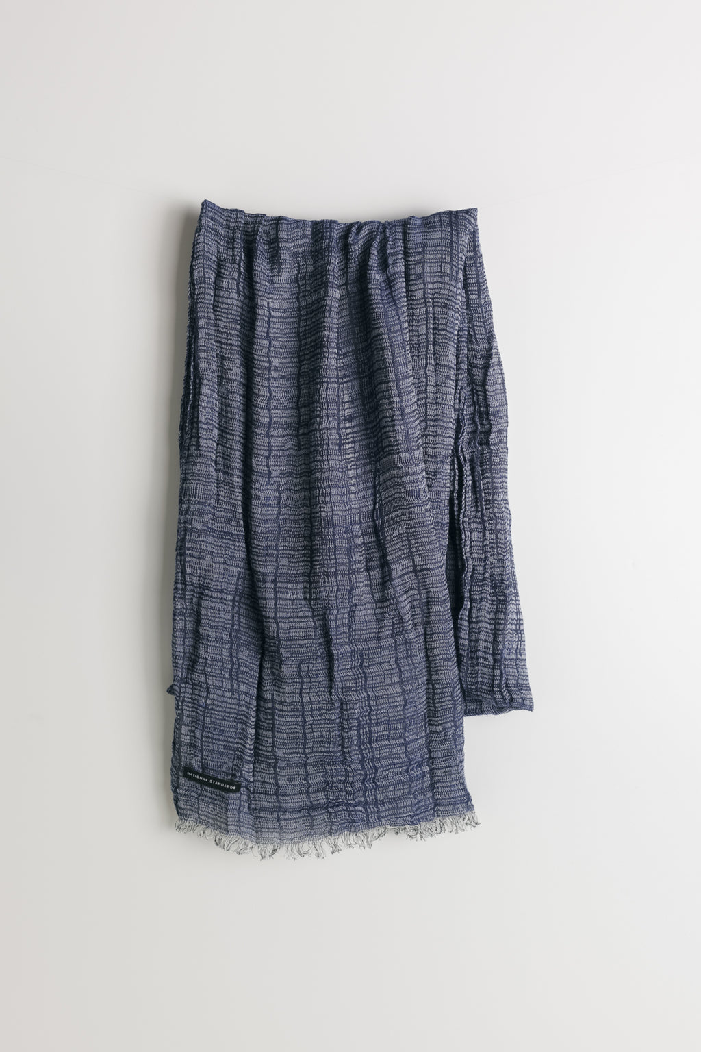 Yarn Dyed Gauze Scarf in Blue 001