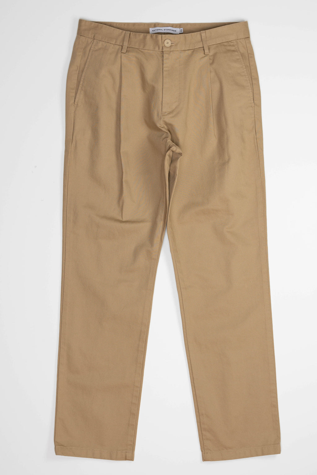 Pleated Chino Vintage French Drill in Khaki 01