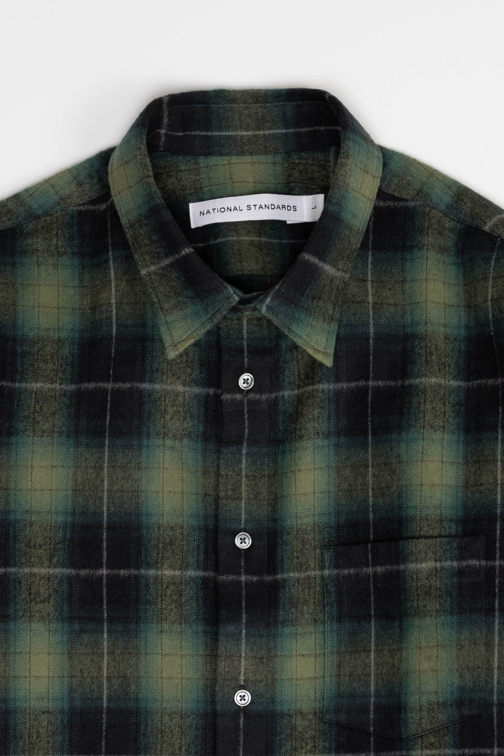 Japanese Shaggy Plaid in Green and Navy 05