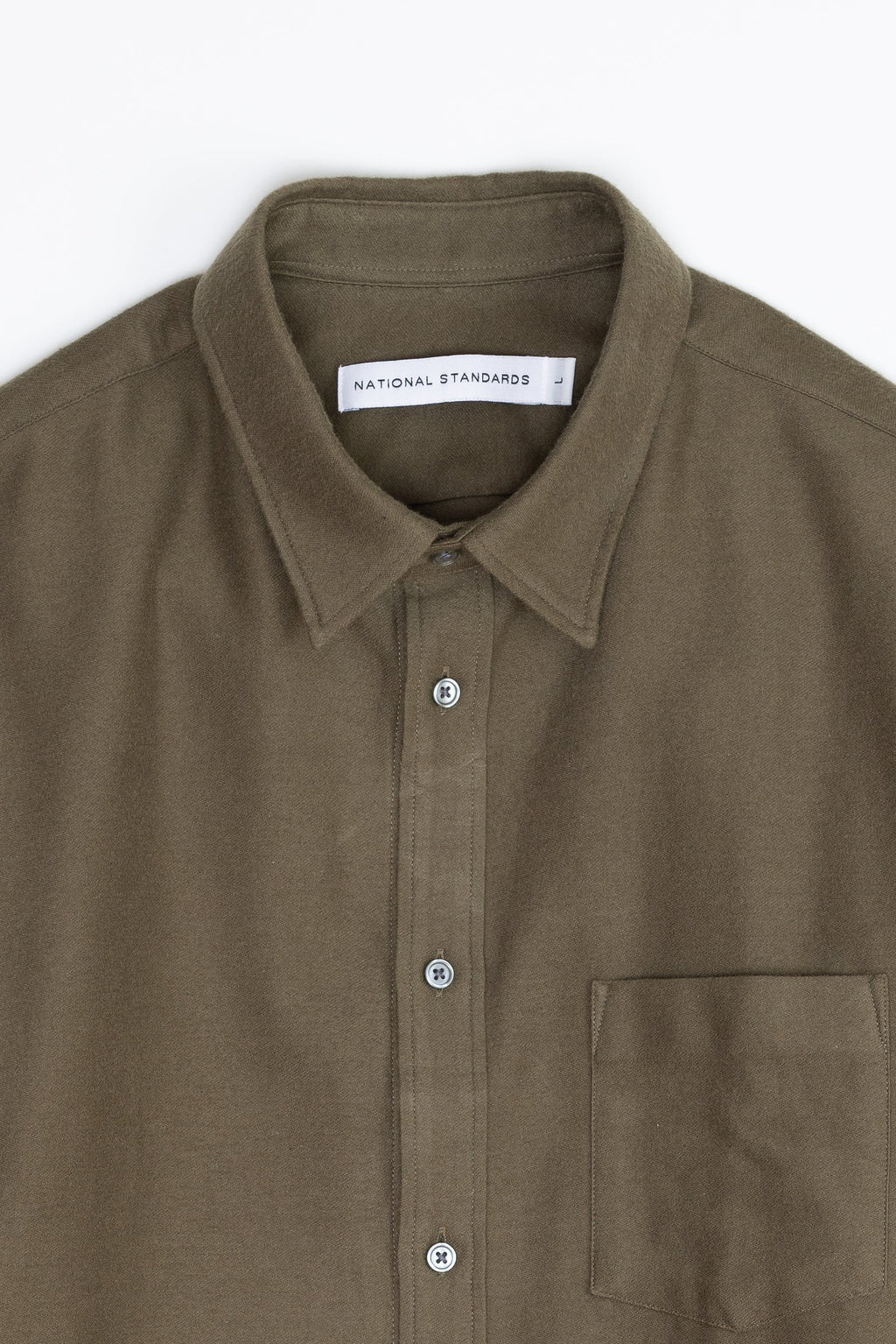 Japanese Flannel in Army Green 05