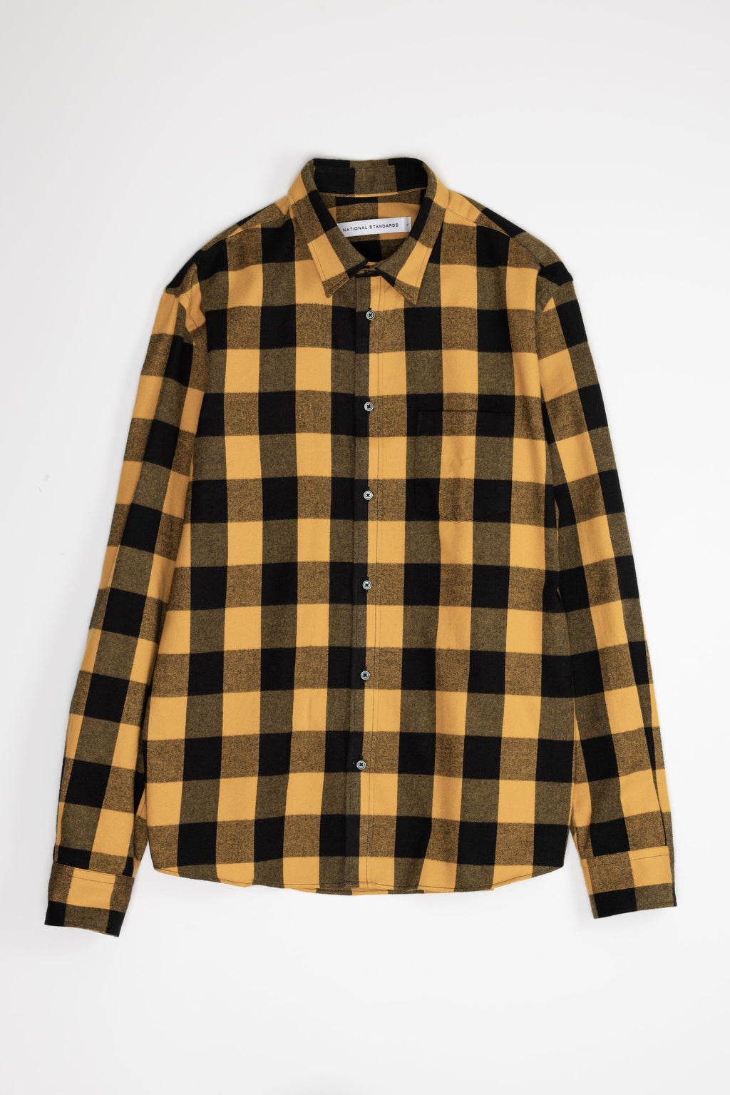 Japanese Brushed Buffalo Plaid in Yellow and Black 01