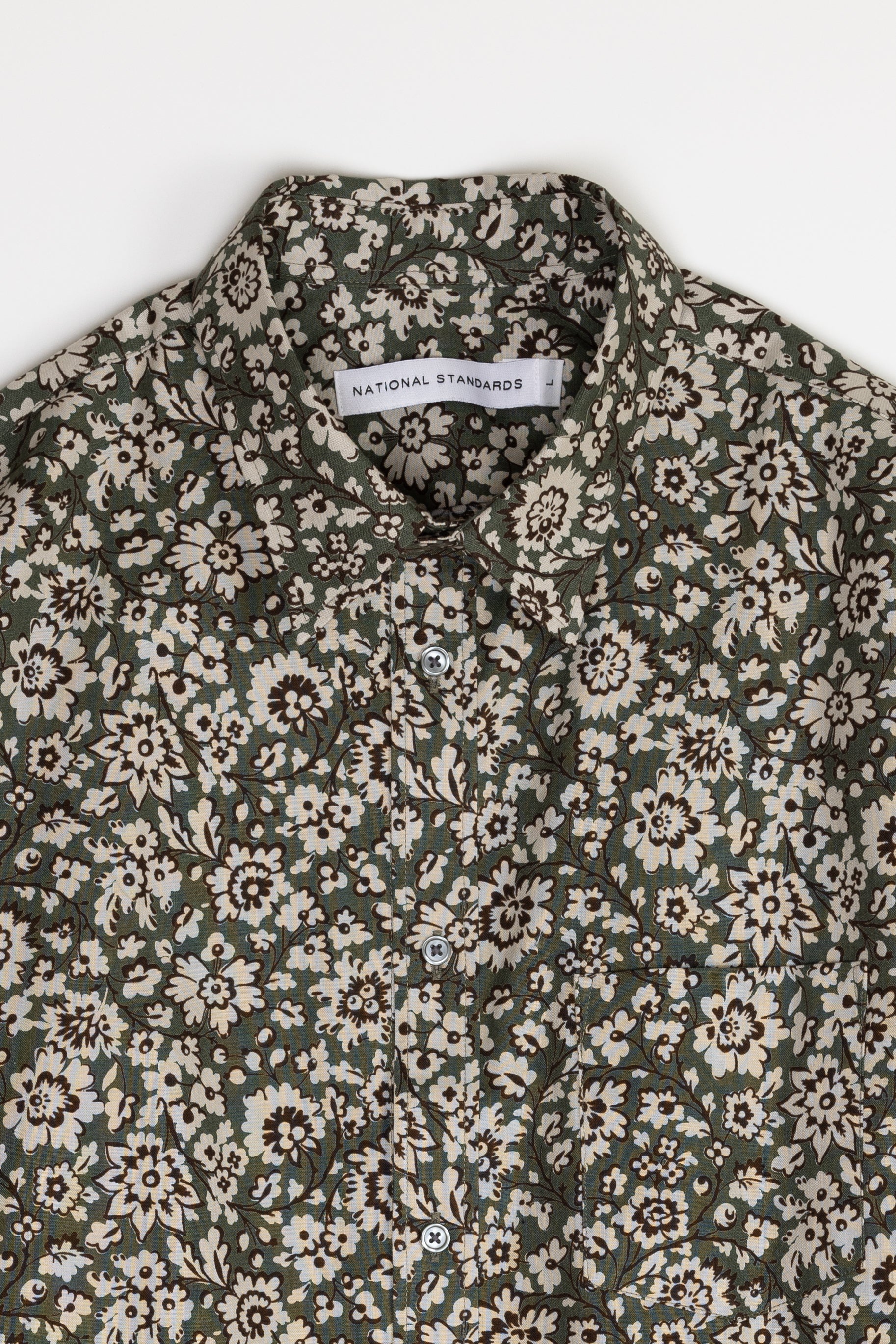 Japanese Bloom Print in Green and Brown 05