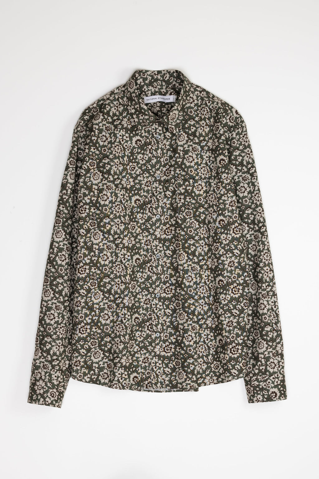 Japanese Bloom Print in Green and Brown 01
