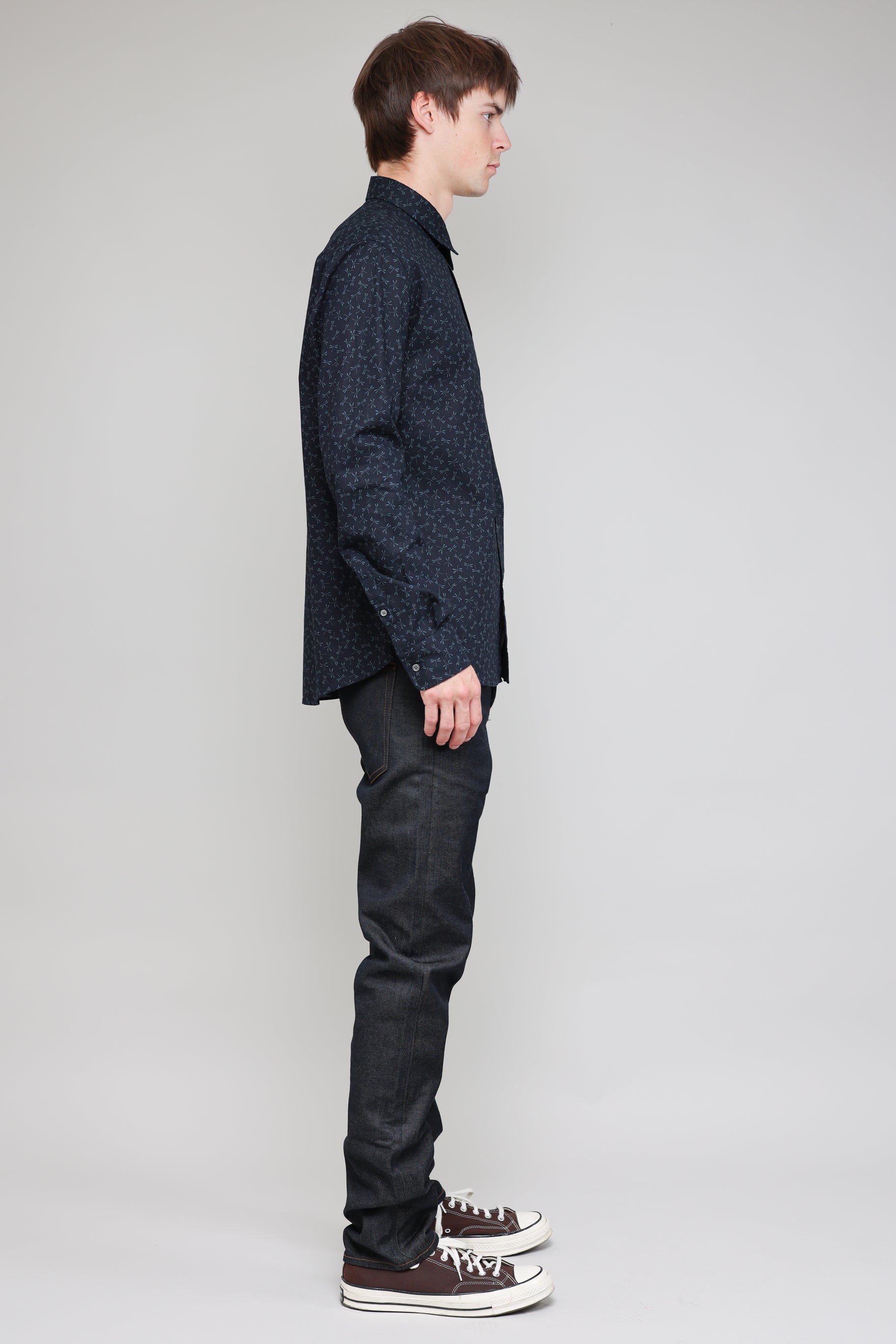 Japanese Firefly Print in Navy 04