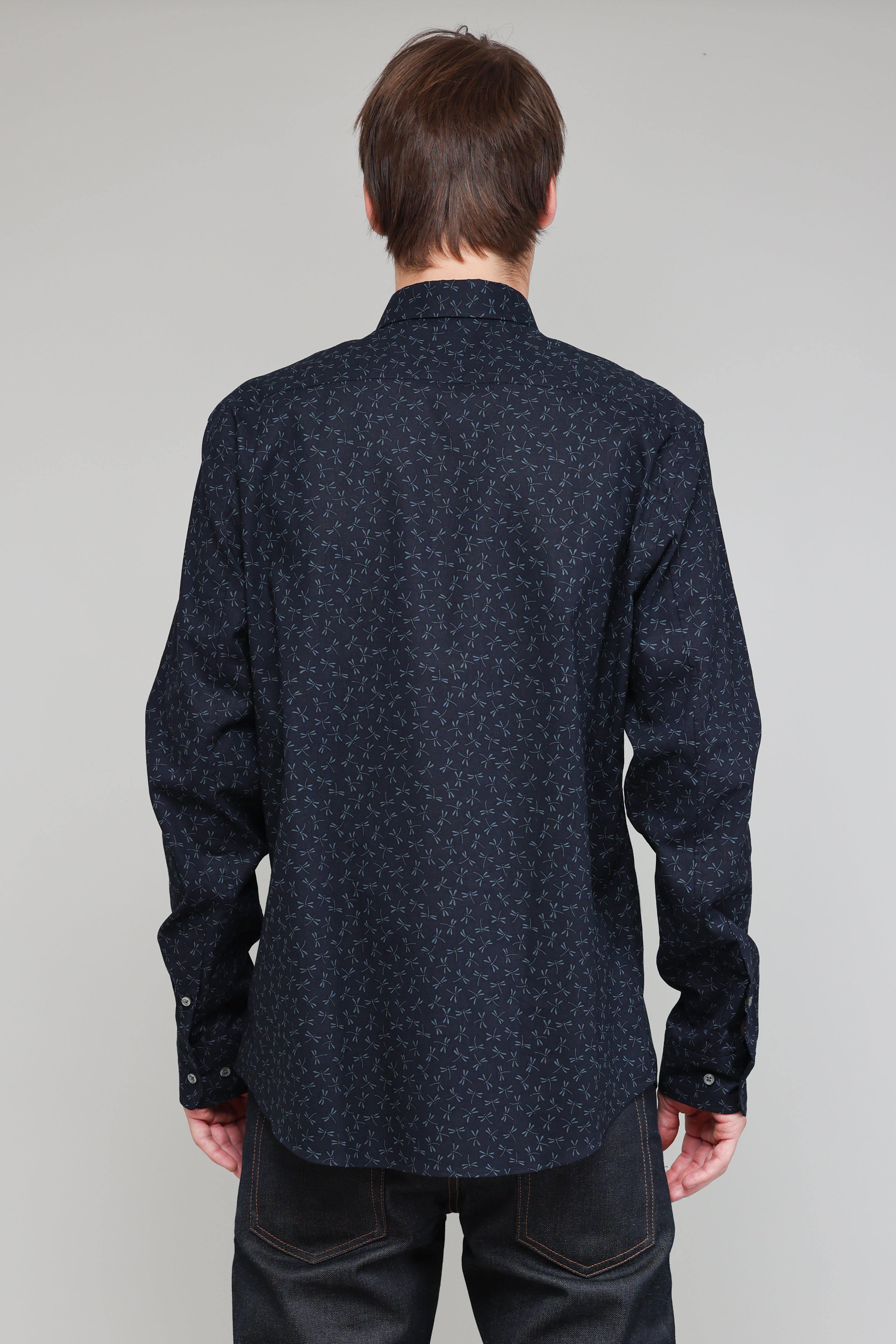 Japanese Firefly Print in Navy 03