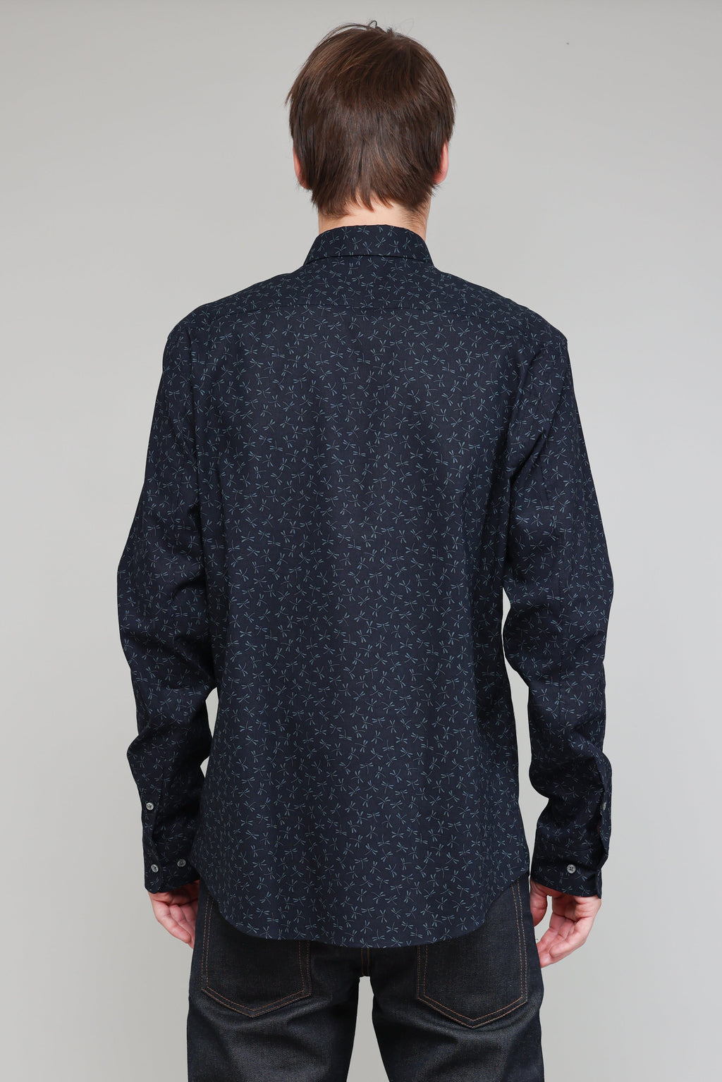 Japanese Firefly Print in Navy 03