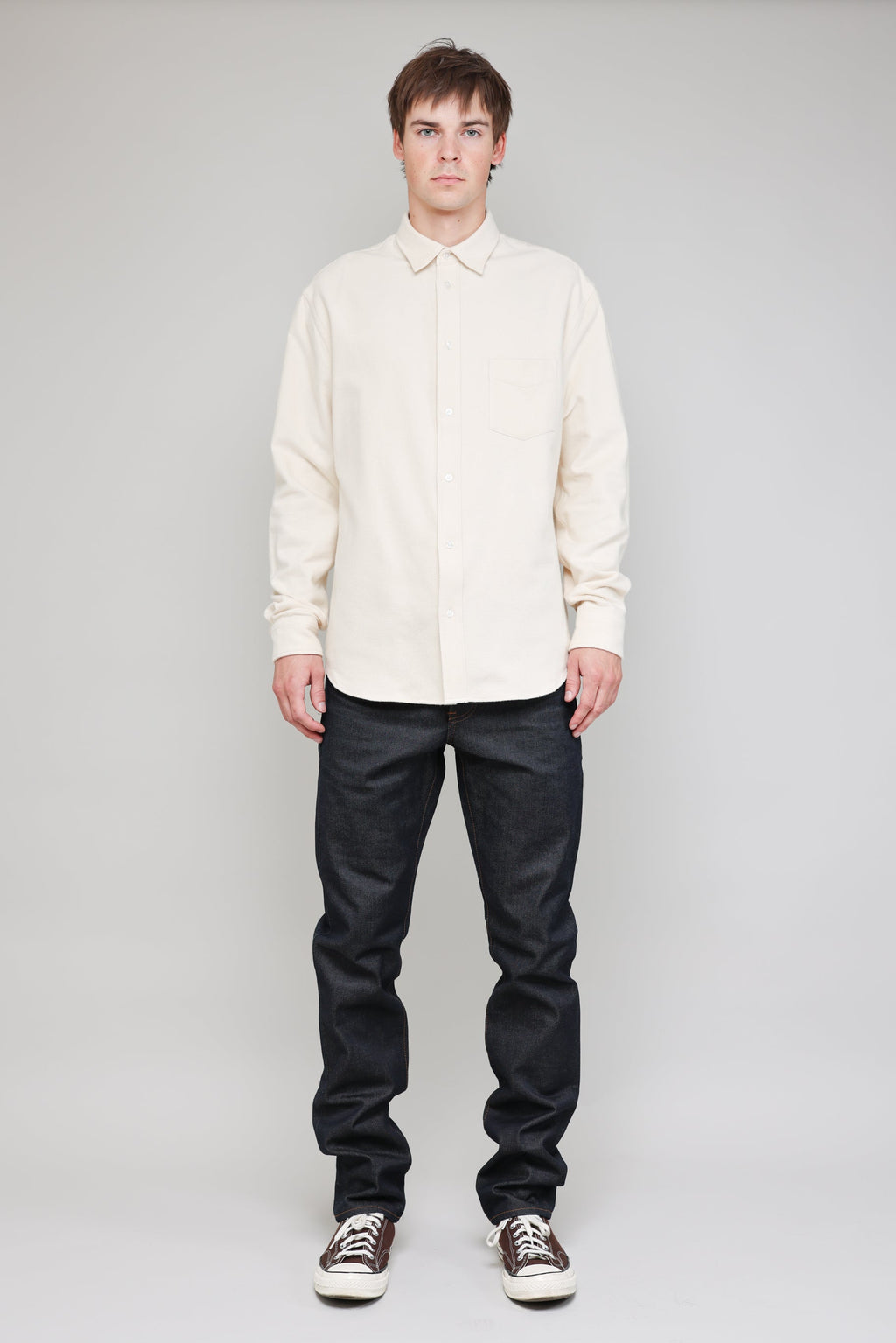 Japanese Heavy Twill Flannel in Ecru 05