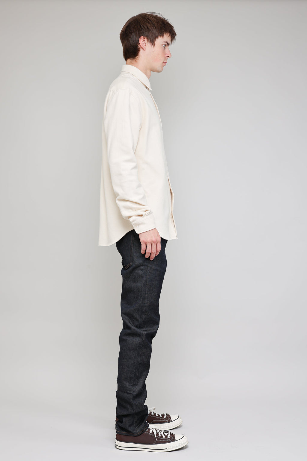 Japanese Heavy Twill Flannel in Ecru 04