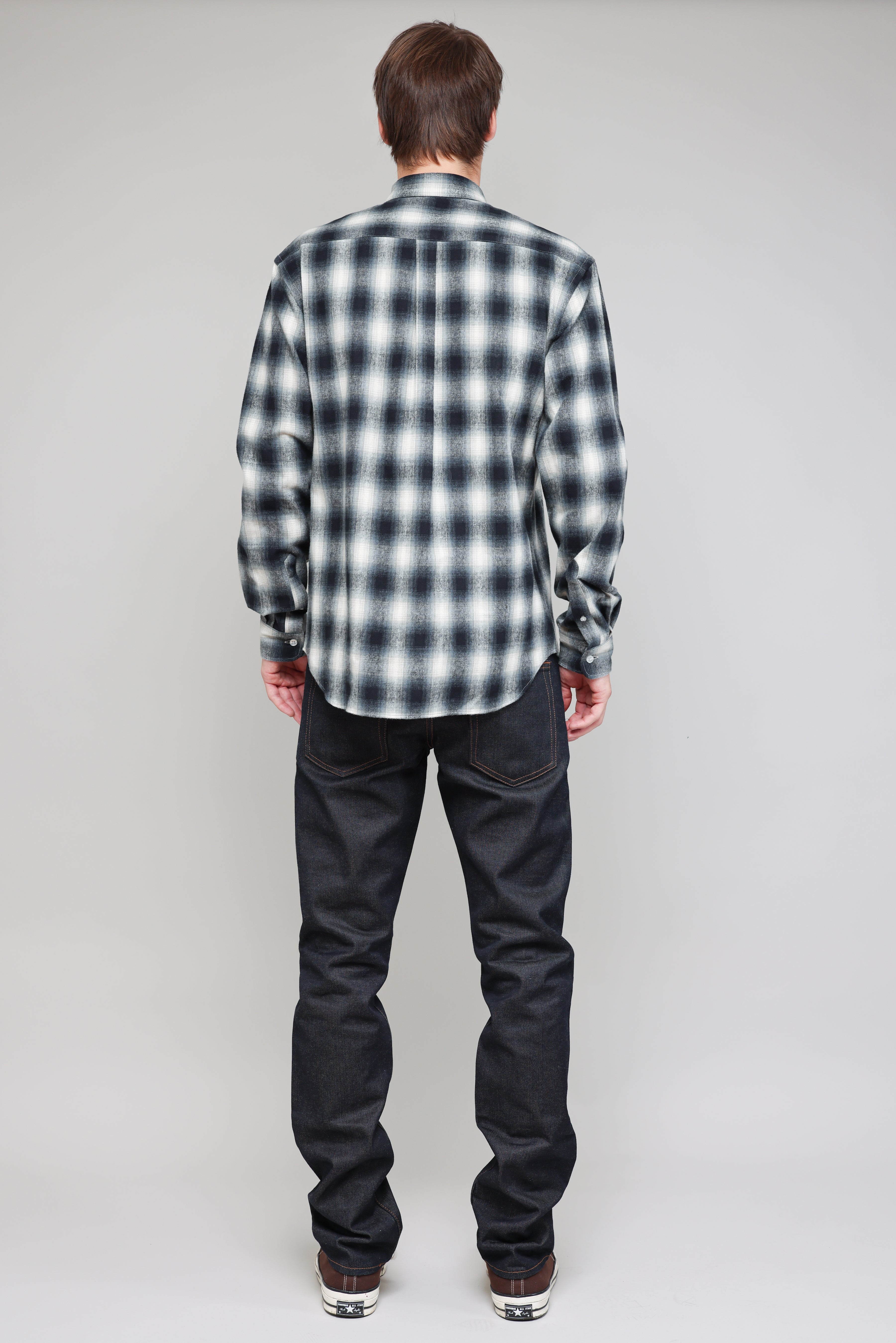 Japanese Faded Tartan in Blue and White 04