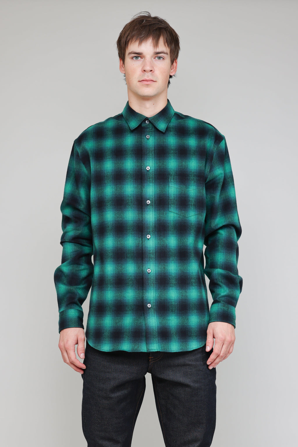 Japanese Faded Tartan in Teal 01