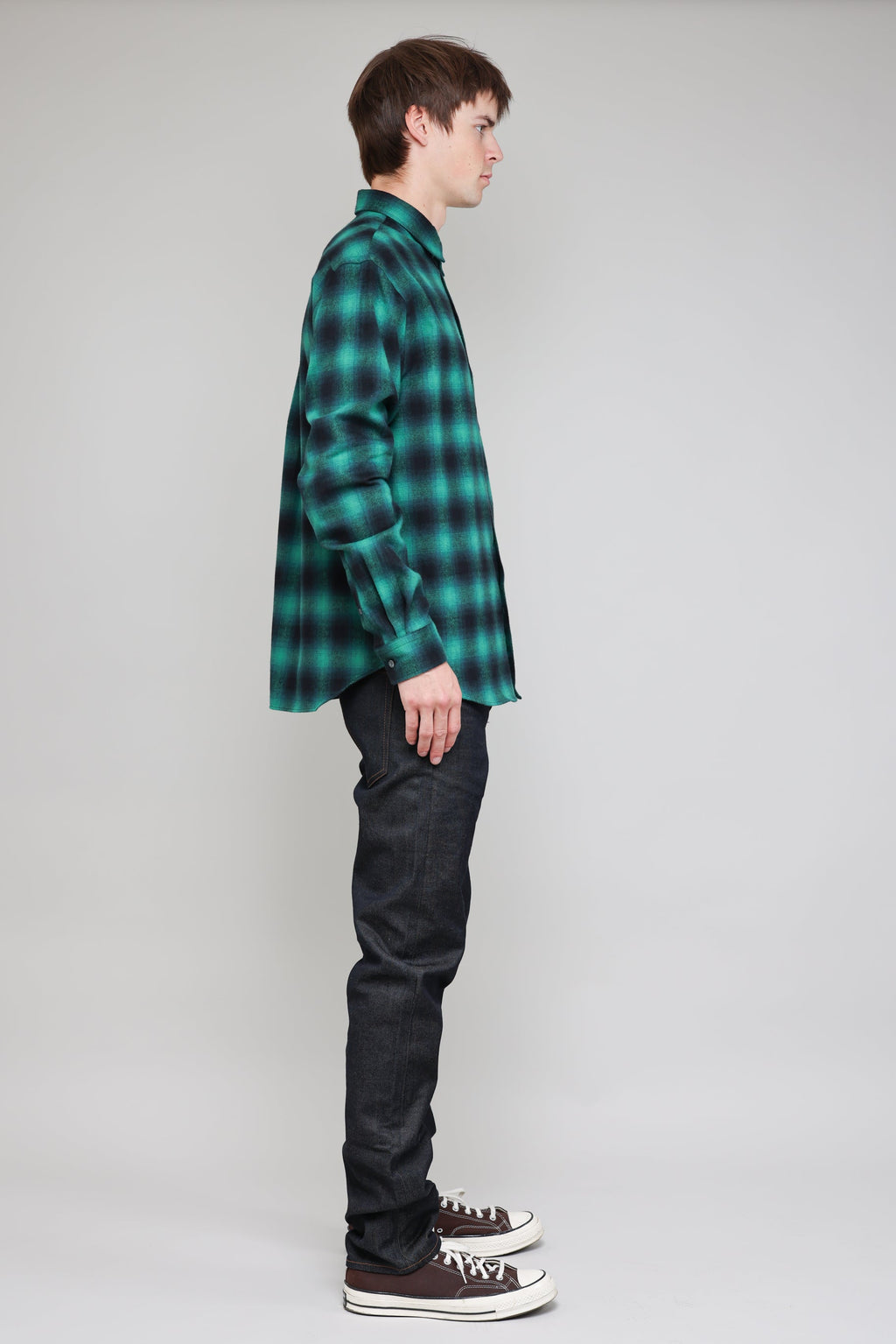 Japanese Faded Tartan in Teal 04