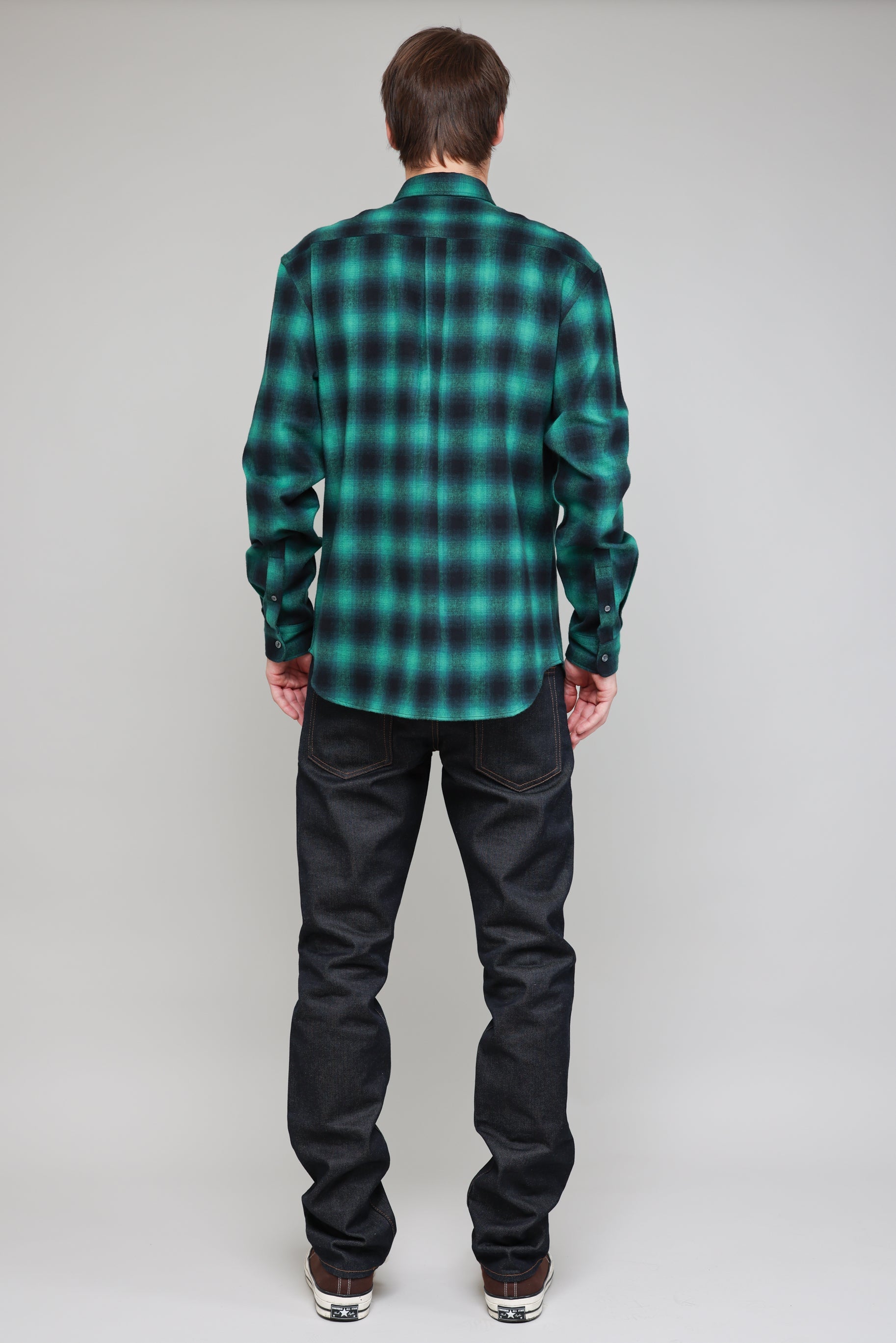 Japanese Faded Tartan in Teal 03