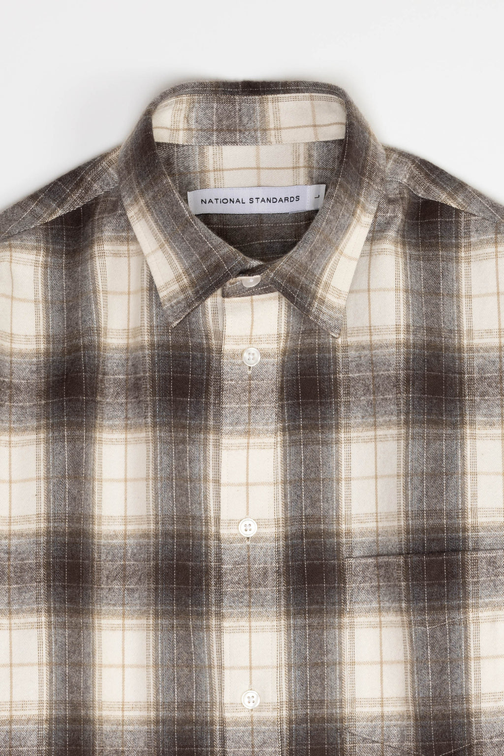 Japanese Shaggy Plaid in Brown and White 06
