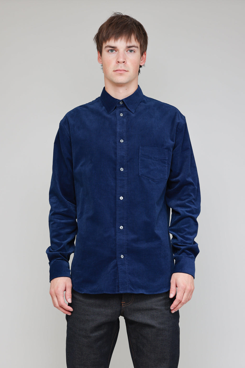 Japanese Cord Velvet in Blue 02