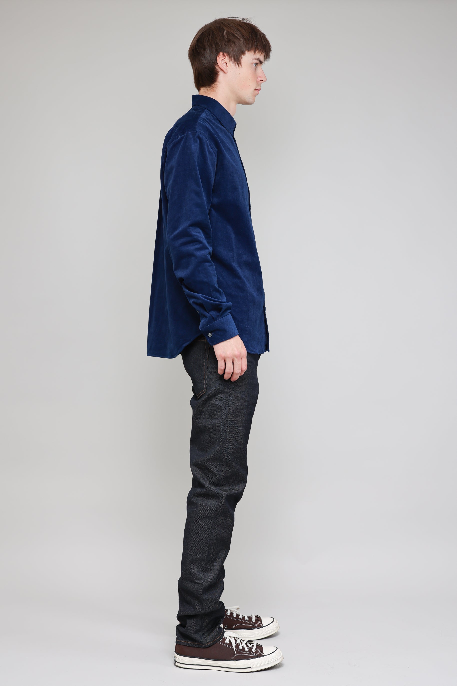 Japanese Cord Velvet in Blue 04
