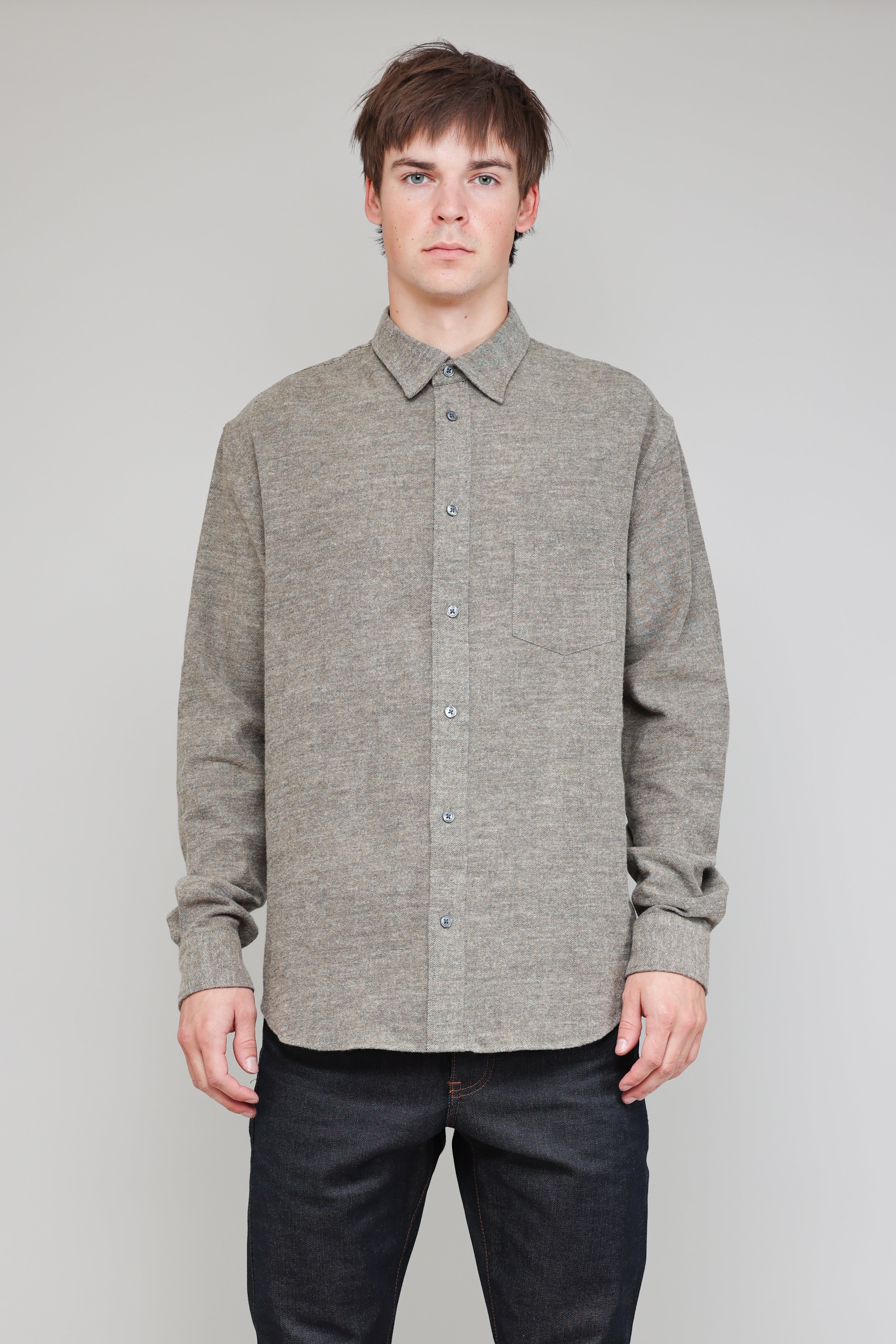 Japanese Military Twill in Melange Khaki 02