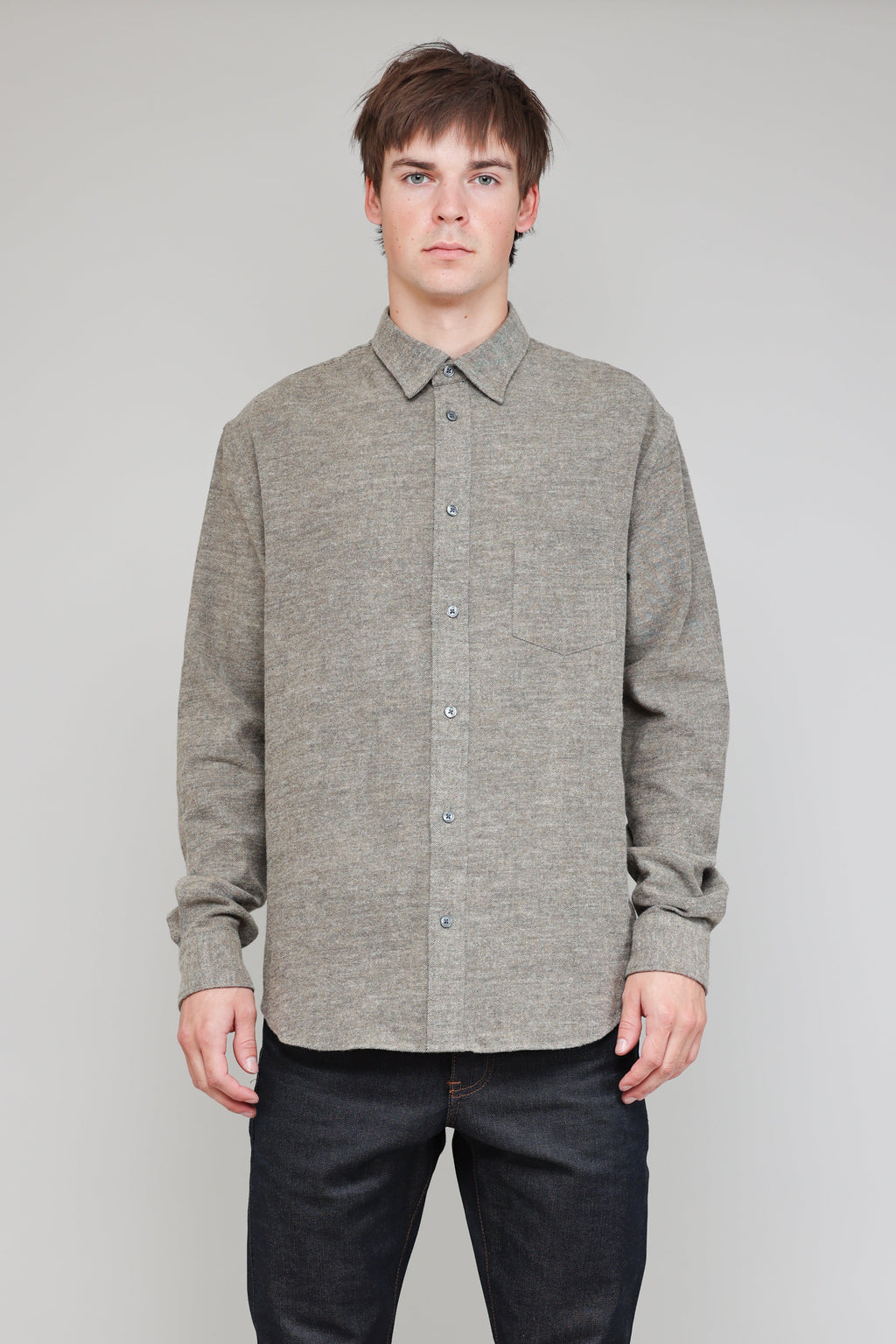 Japanese Military Twill in Melange Khaki 02