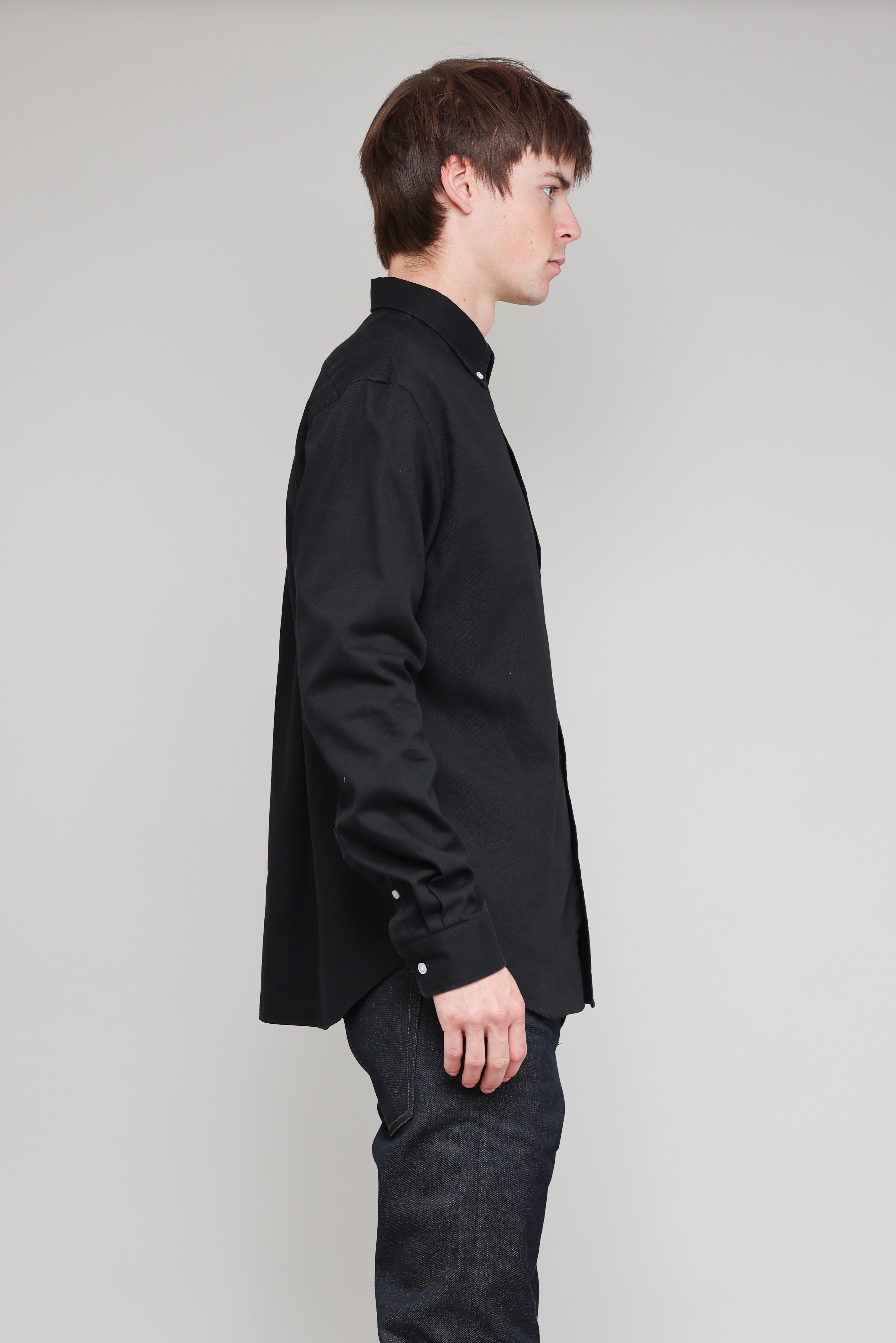 Japanese Washed Oxford in Black 03