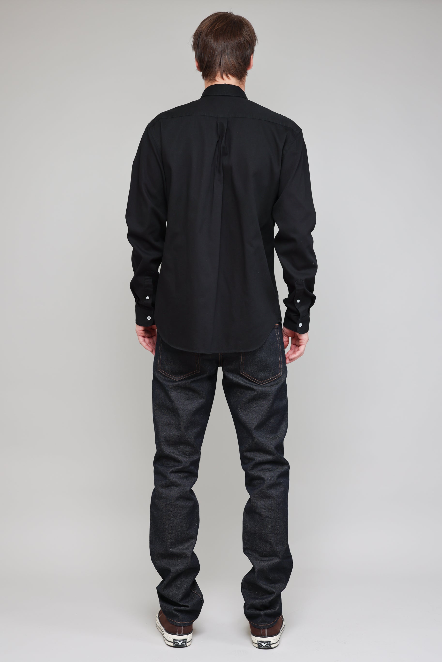 Japanese Washed Oxford in Black 04