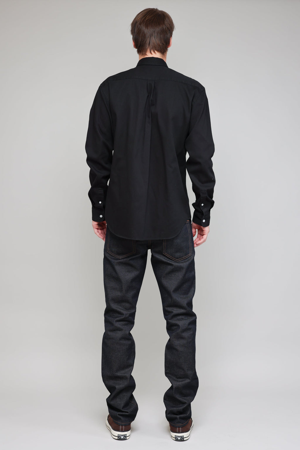Japanese Washed Oxford in Black 04