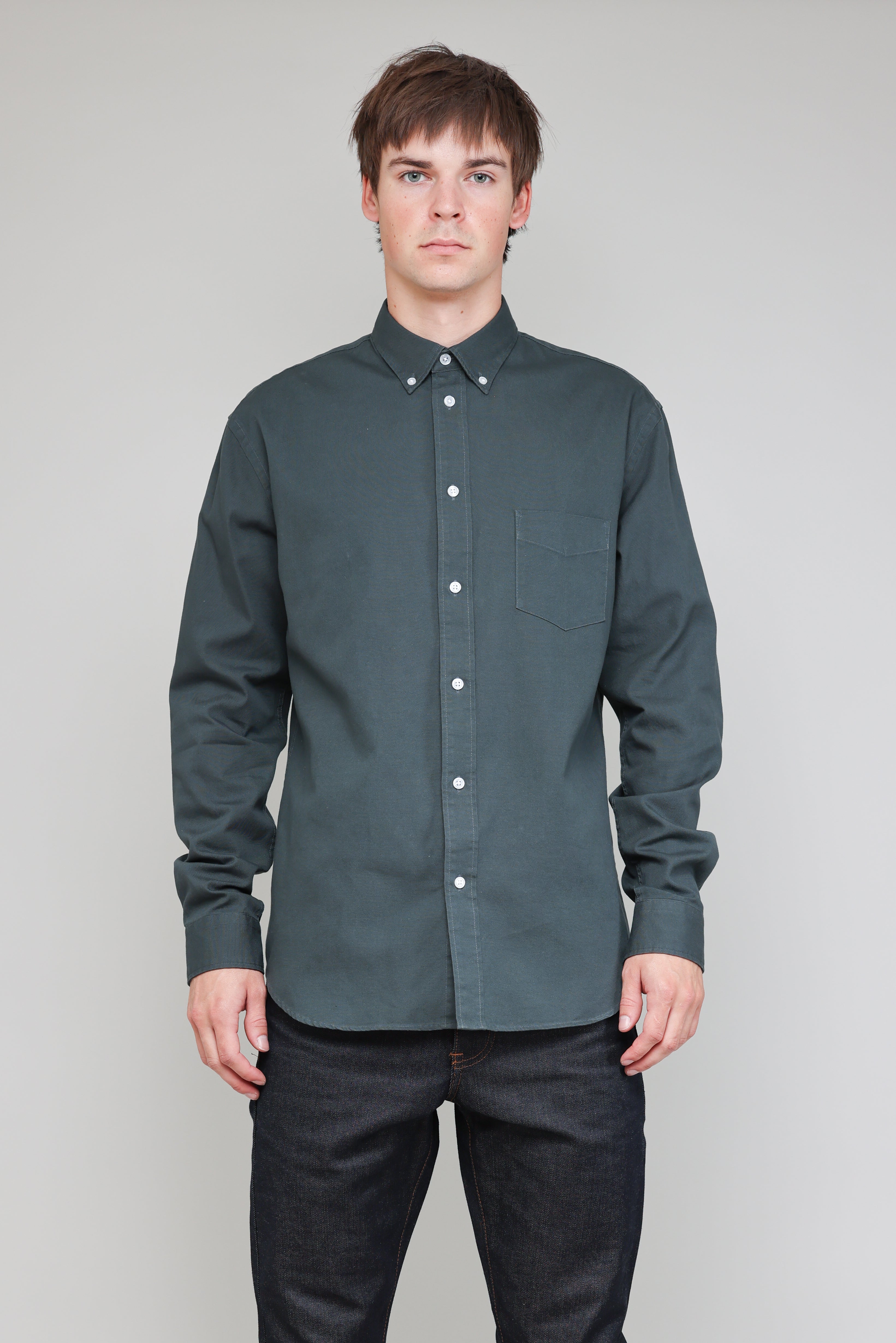 Japanese Washed Oxford in Slate 02
