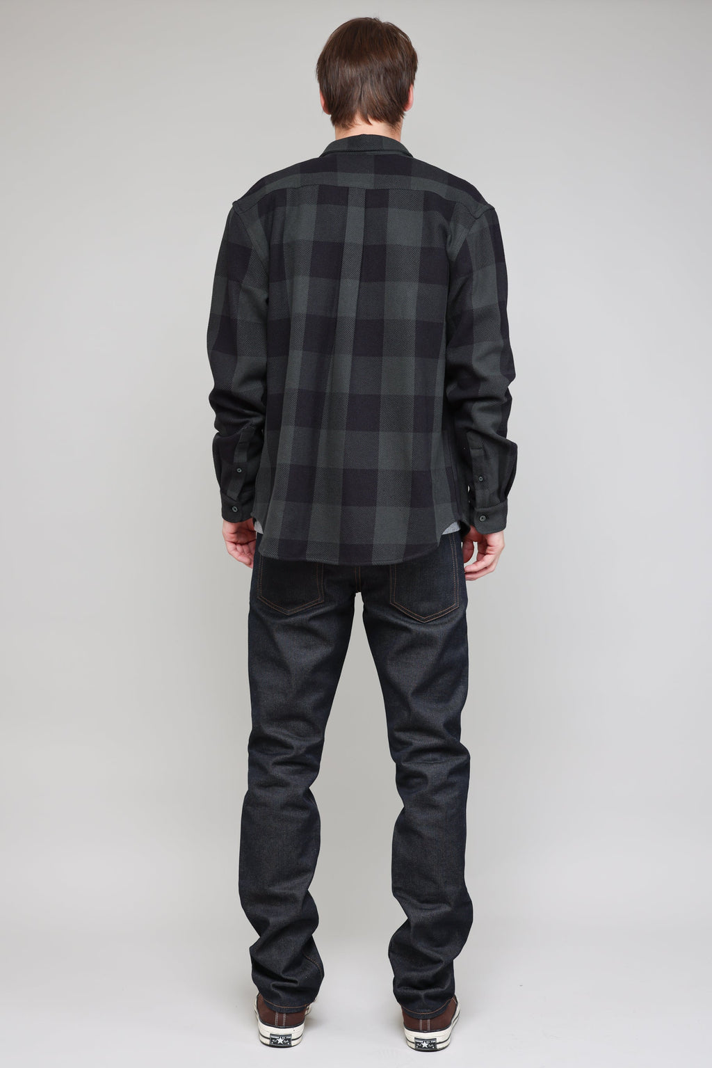 Japanese Buffalo Twill in Grey and Black 04