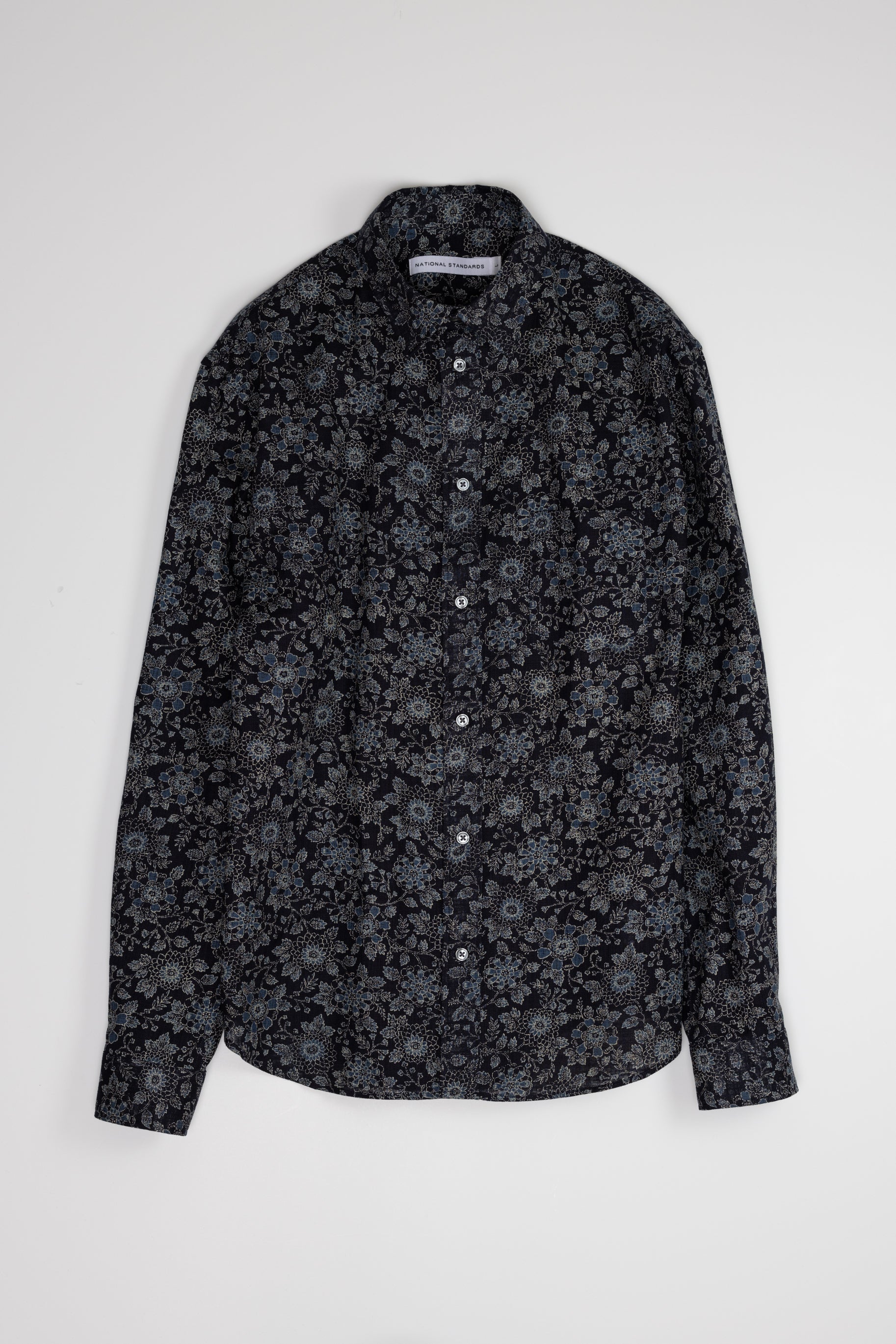 Japanese Floral Print Navy 01